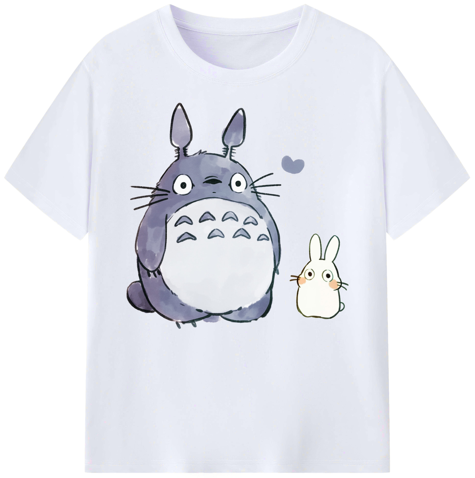 （画像用） となりのトトロ 草壁メイ 草壁サツキ My Neighbor Totoro Satsuki Kusakabe Mei Kusakabe 綿100％ メンズ半袖Tシャツ｜肌触りやわらか＆通気性