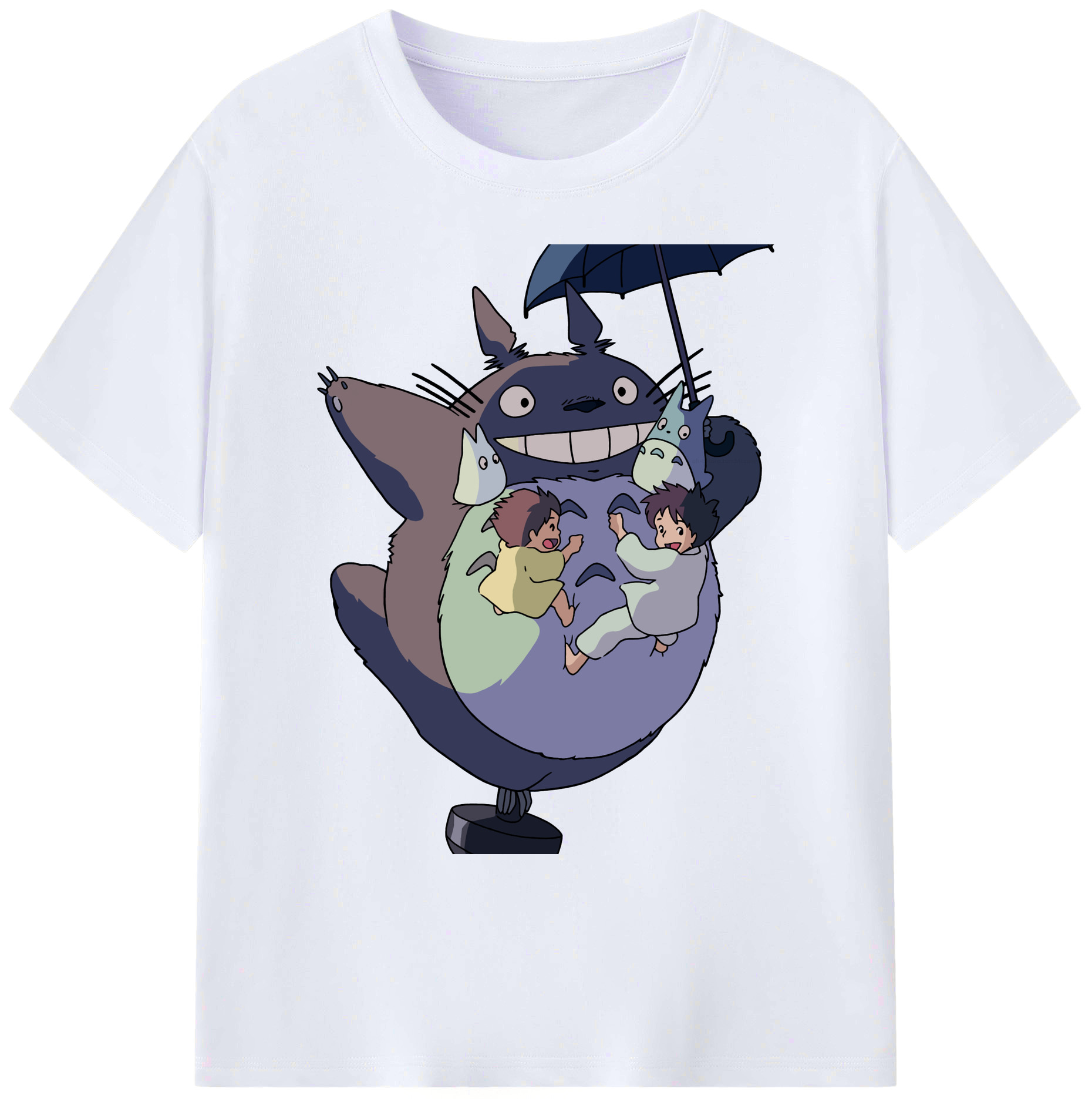 （画像用） となりのトトロ 草壁メイ 草壁サツキ My Neighbor Totoro Satsuki Kusakabe Mei Kusakabe 綿100％ メンズ半袖Tシャツ｜肌触りやわらか＆通気性