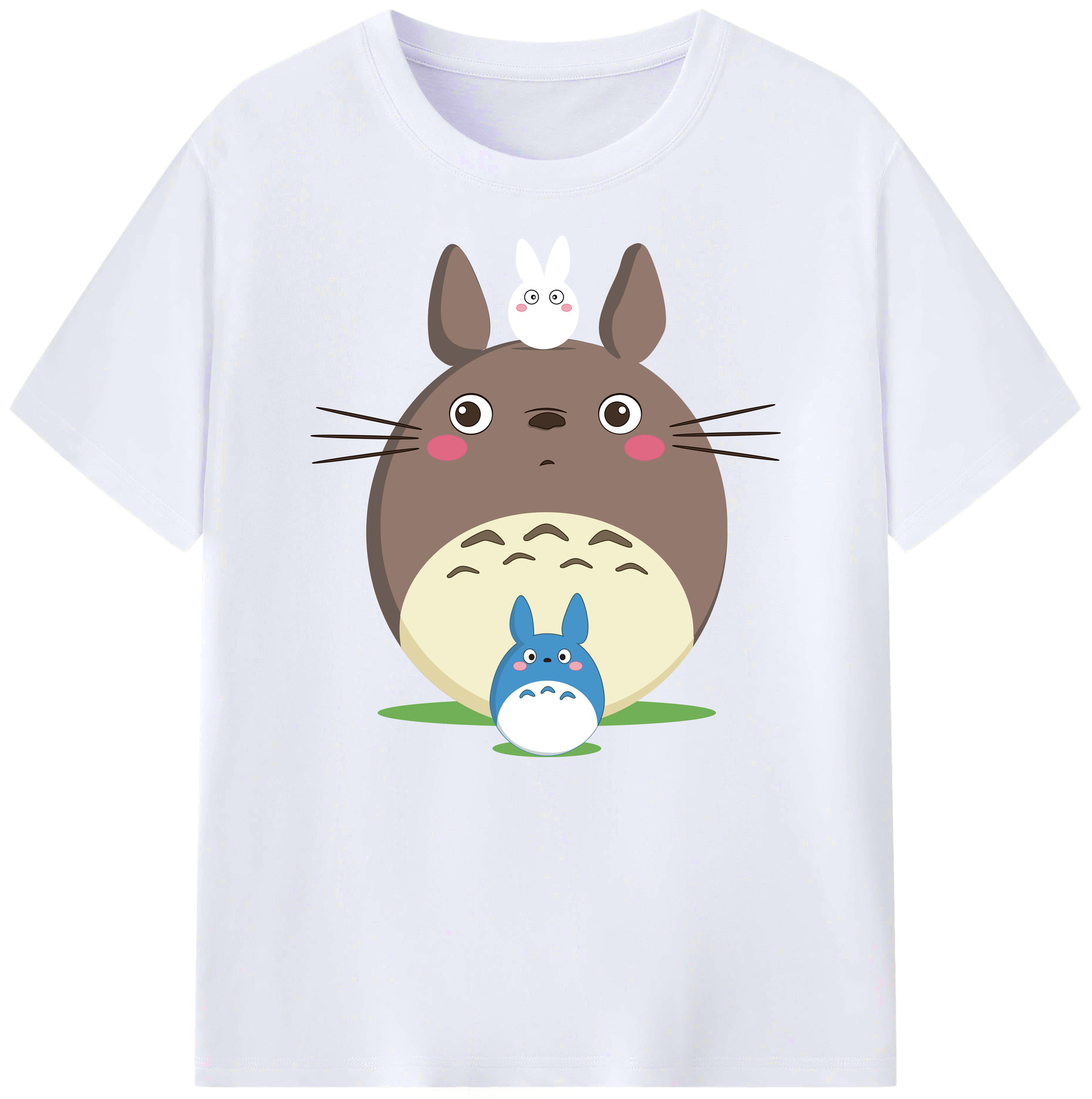 （画像用） となりのトトロ 草壁メイ 草壁サツキ My Neighbor Totoro Satsuki Kusakabe Mei Kusakabe 綿100％ メンズ半袖Tシャツ｜肌触りやわらか＆通気性