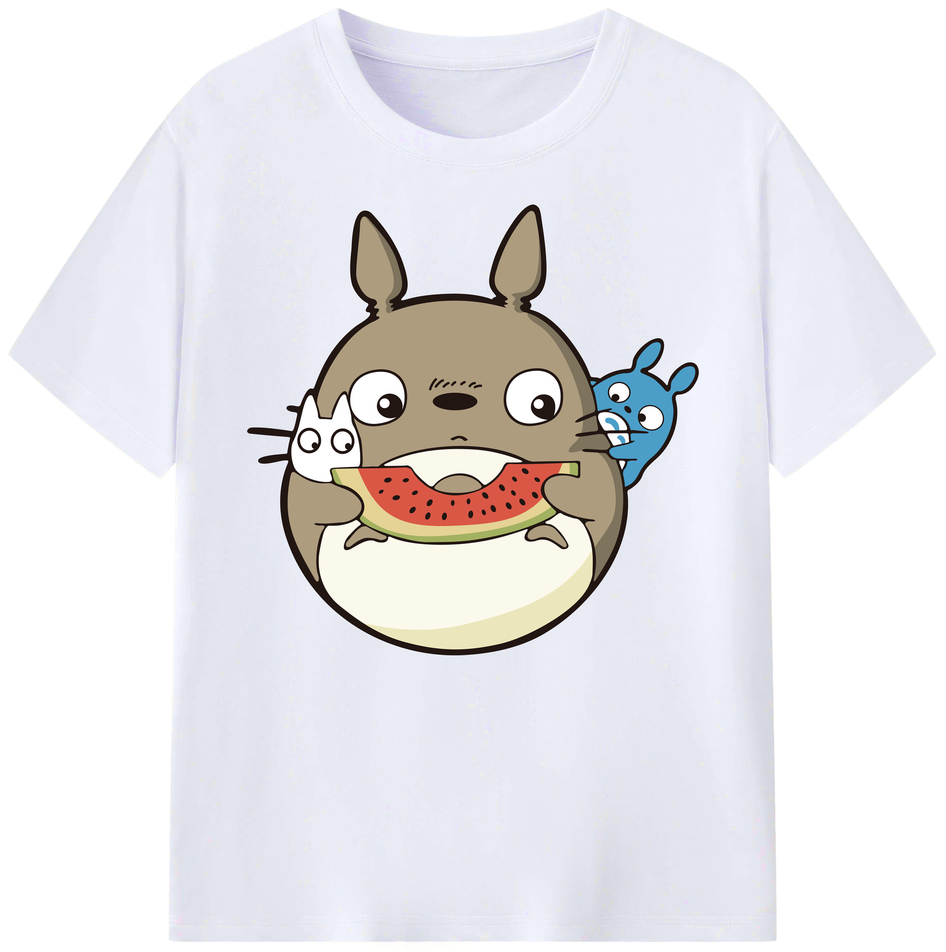 （画像用） となりのトトロ 草壁メイ 草壁サツキ My Neighbor Totoro Satsuki Kusakabe Mei Kusakabe 綿100％ メンズ半袖Tシャツ｜肌触りやわらか＆通気性