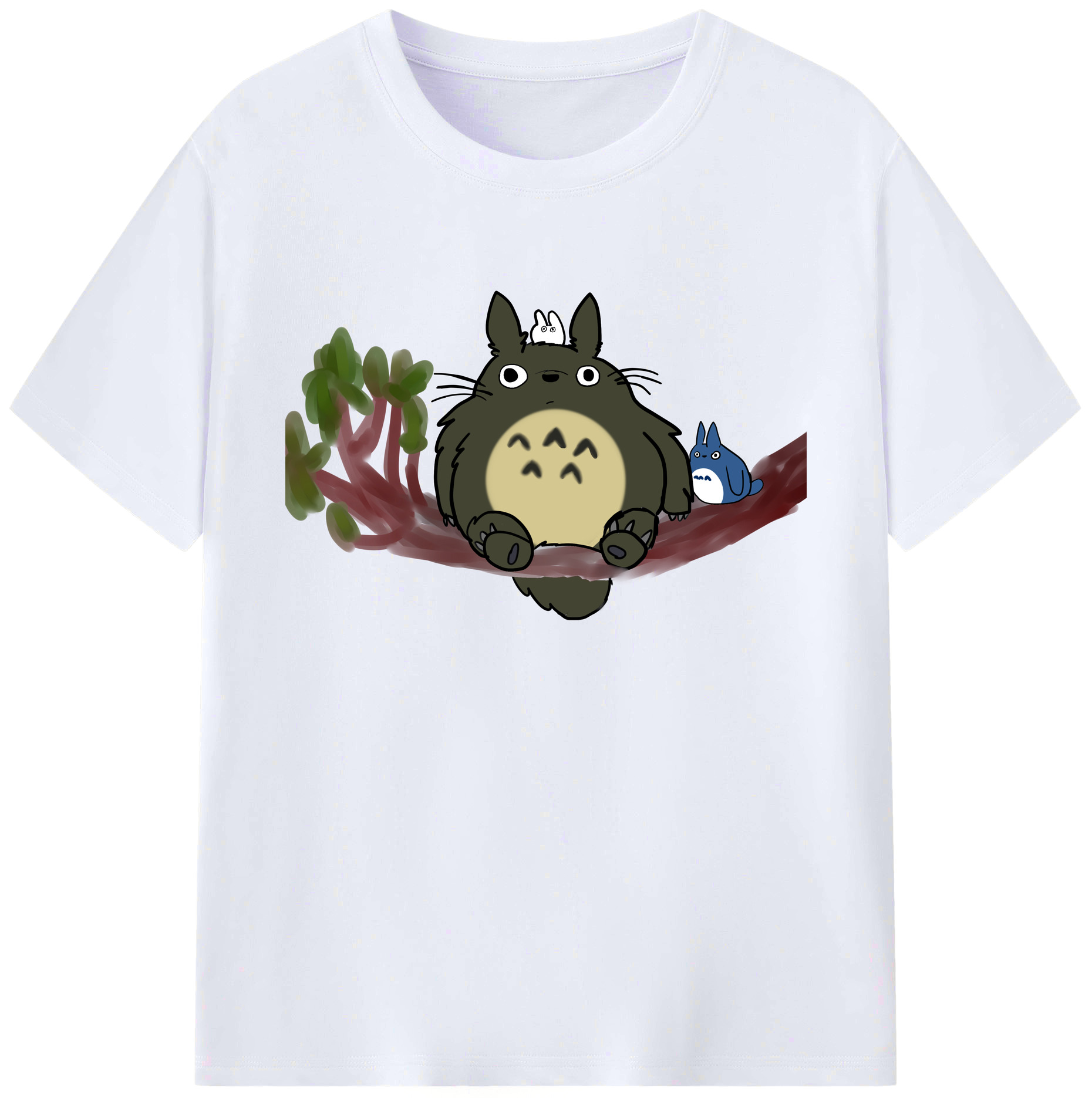 （画像用） となりのトトロ 草壁メイ 草壁サツキ My Neighbor Totoro Satsuki Kusakabe Mei Kusakabe 綿100％ メンズ半袖Tシャツ｜肌触りやわらか＆通気性