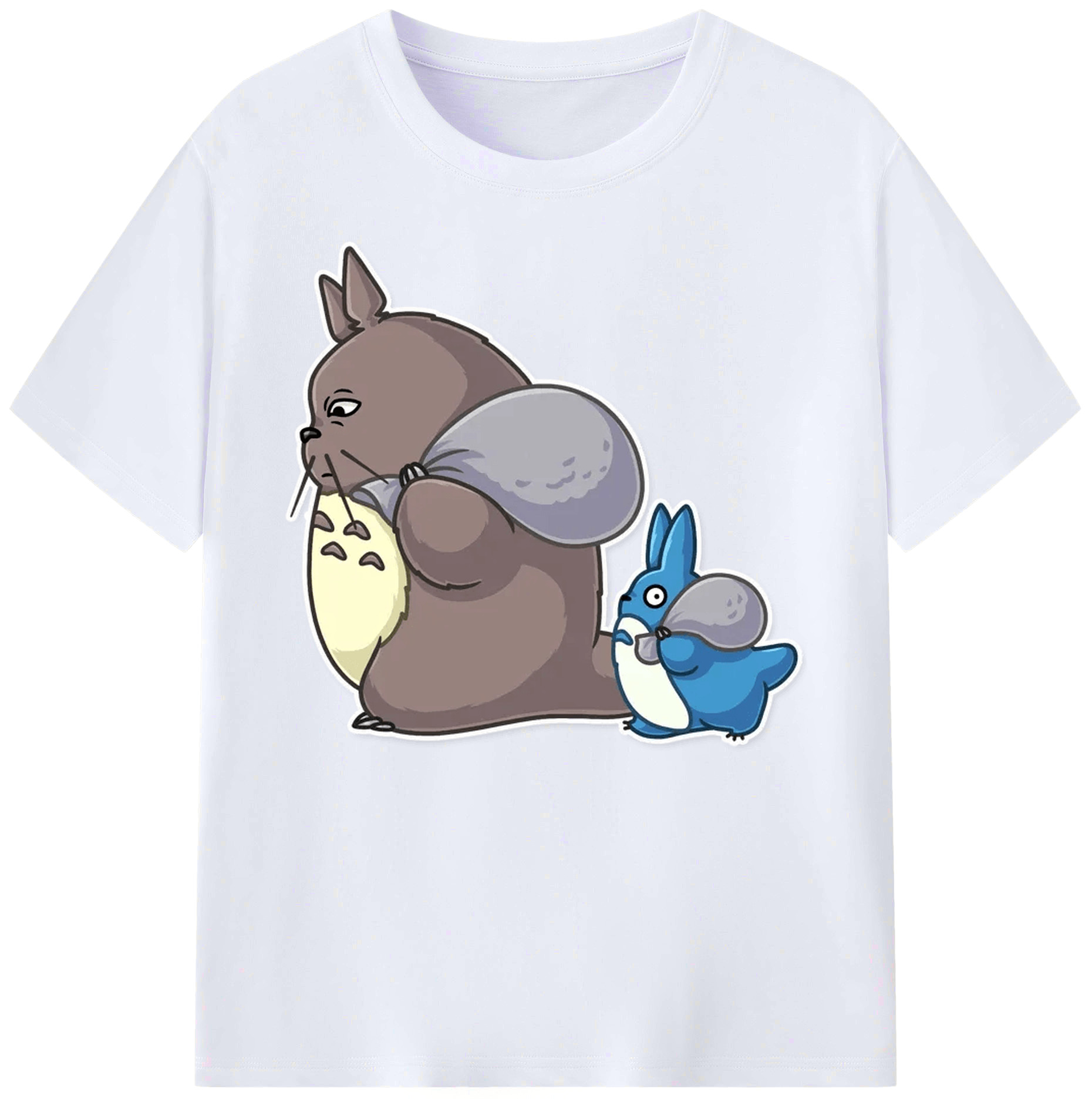 （画像用） となりのトトロ 草壁メイ 草壁サツキ My Neighbor Totoro Satsuki Kusakabe Mei Kusakabe 綿100％ メンズ半袖Tシャツ｜肌触りやわらか＆通気性