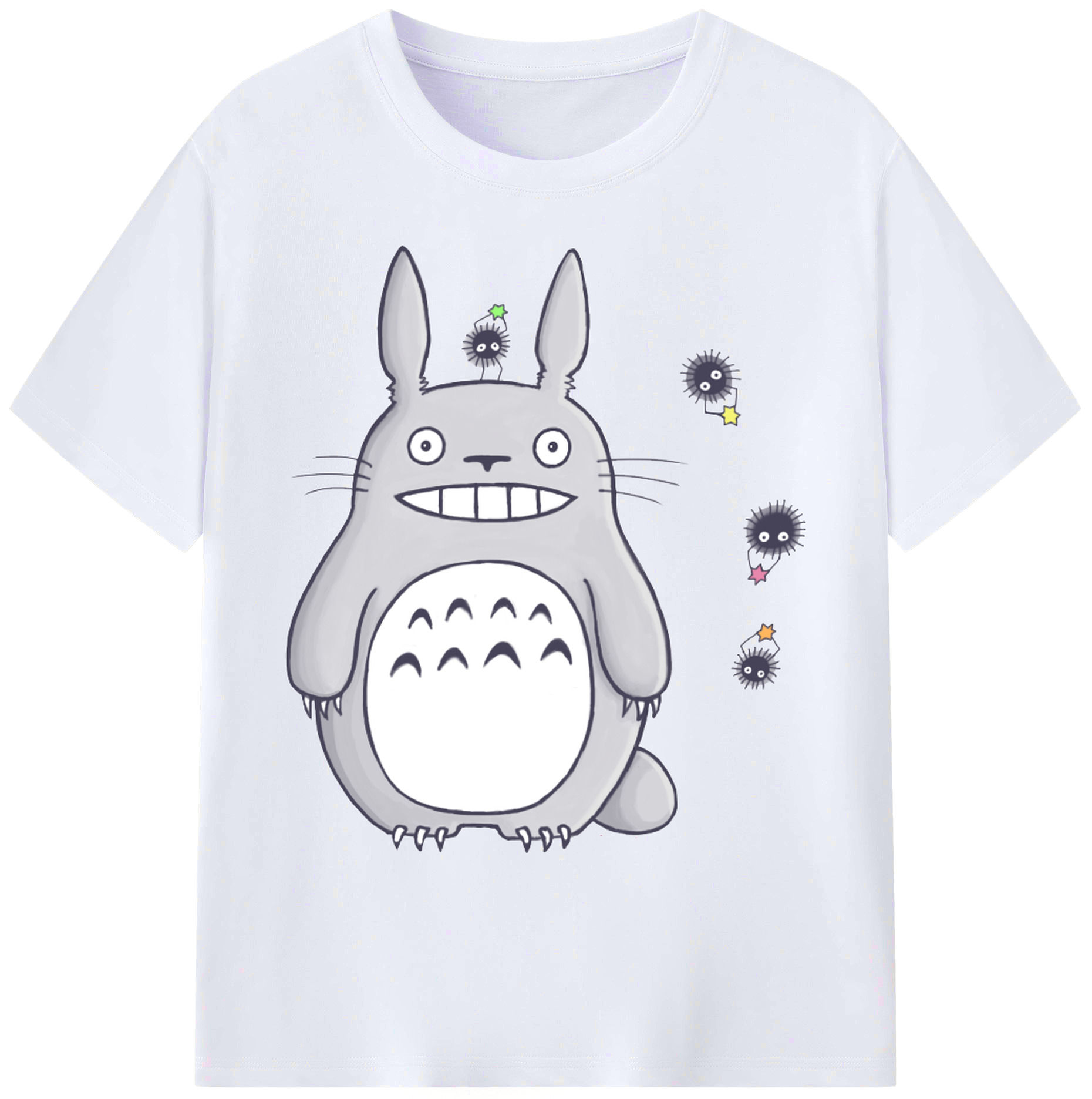 （画像用） となりのトトロ 草壁メイ 草壁サツキ My Neighbor Totoro Satsuki Kusakabe Mei Kusakabe 綿100％ メンズ半袖Tシャツ｜肌触りやわらか＆通気性