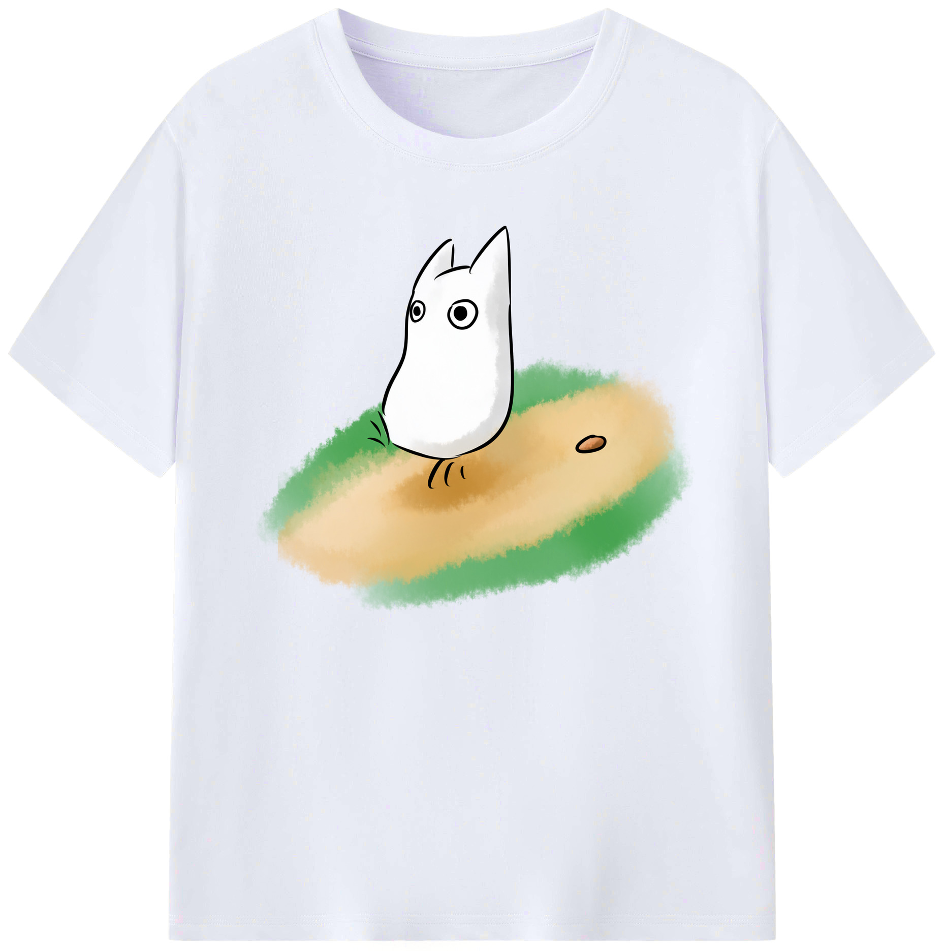 （画像用） となりのトトロ 草壁メイ 草壁サツキ My Neighbor Totoro Satsuki Kusakabe Mei Kusakabe 綿100％ メンズ半袖Tシャツ｜肌触りやわらか＆通気性