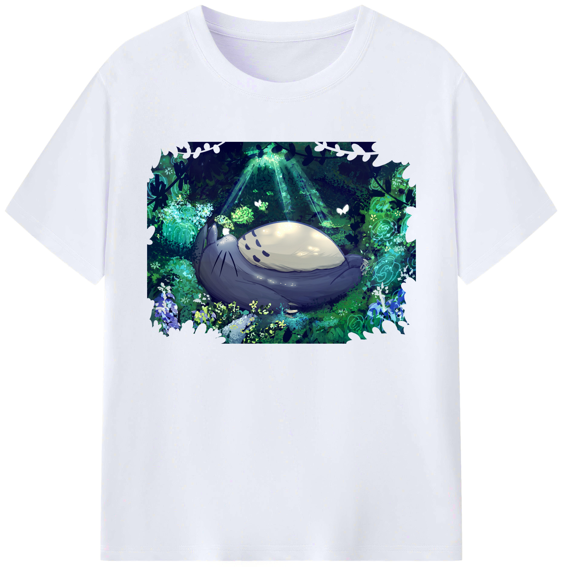 （画像用） となりのトトロ 草壁メイ 草壁サツキ My Neighbor Totoro Satsuki Kusakabe Mei Kusakabe 綿100％ メンズ半袖Tシャツ｜肌触りやわらか＆通気性