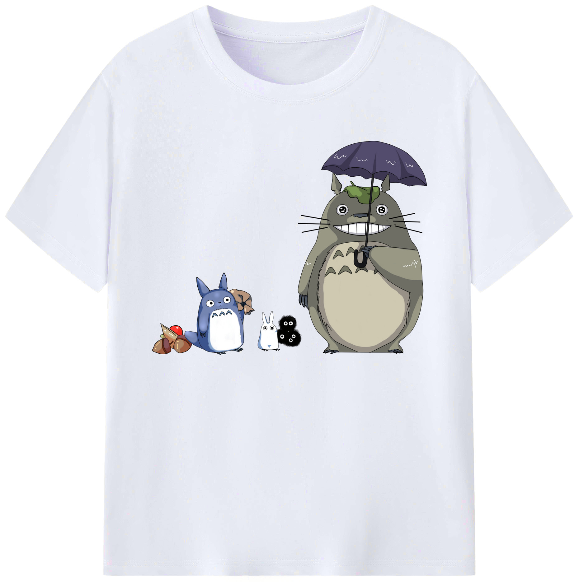 （画像用） となりのトトロ 草壁メイ 草壁サツキ My Neighbor Totoro Satsuki Kusakabe Mei Kusakabe 綿100％ メンズ半袖Tシャツ｜肌触りやわらか＆通気性