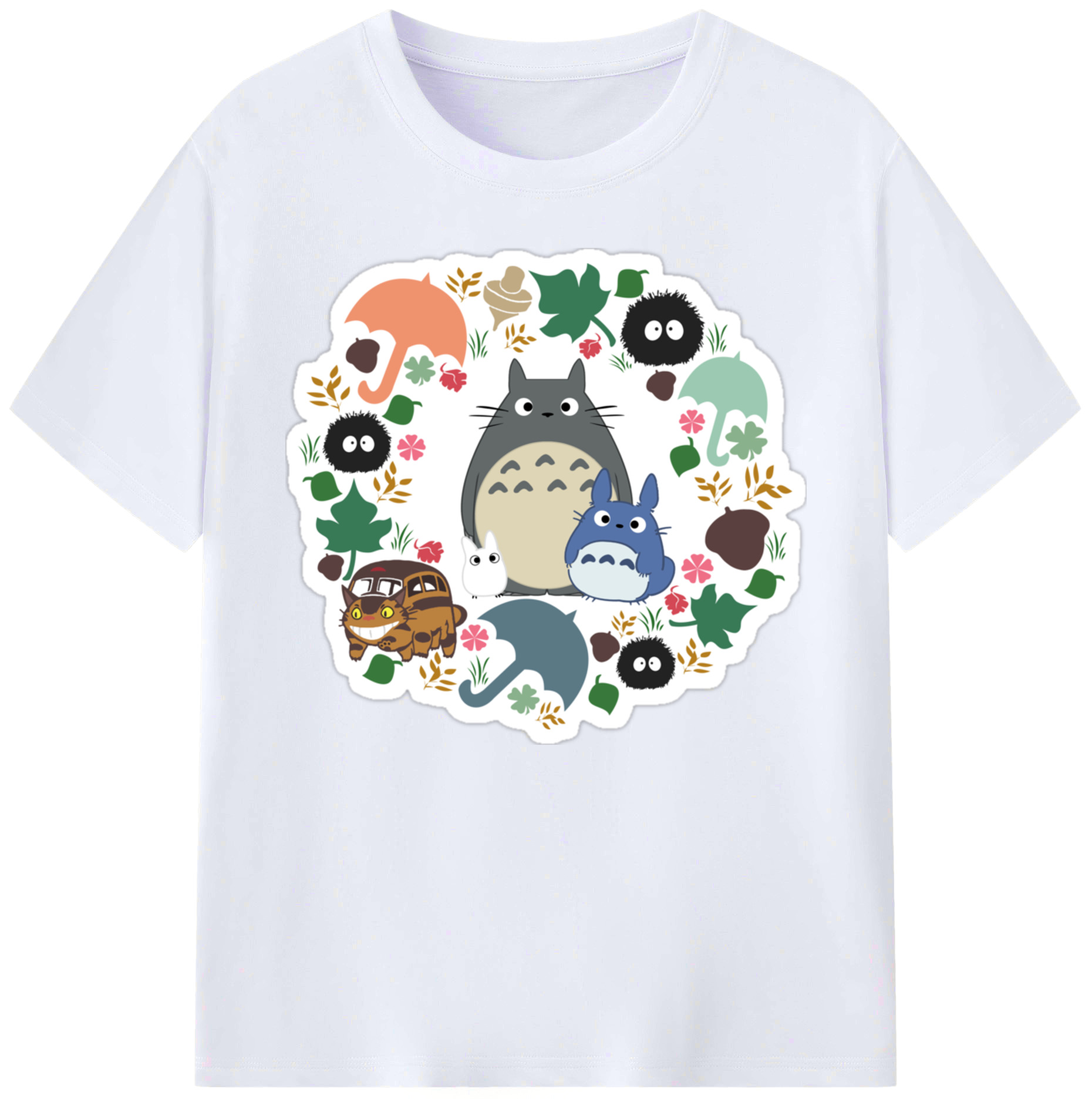 （画像用） となりのトトロ 草壁メイ 草壁サツキ My Neighbor Totoro Satsuki Kusakabe Mei Kusakabe 綿100％ メンズ半袖Tシャツ｜肌触りやわらか＆通気性