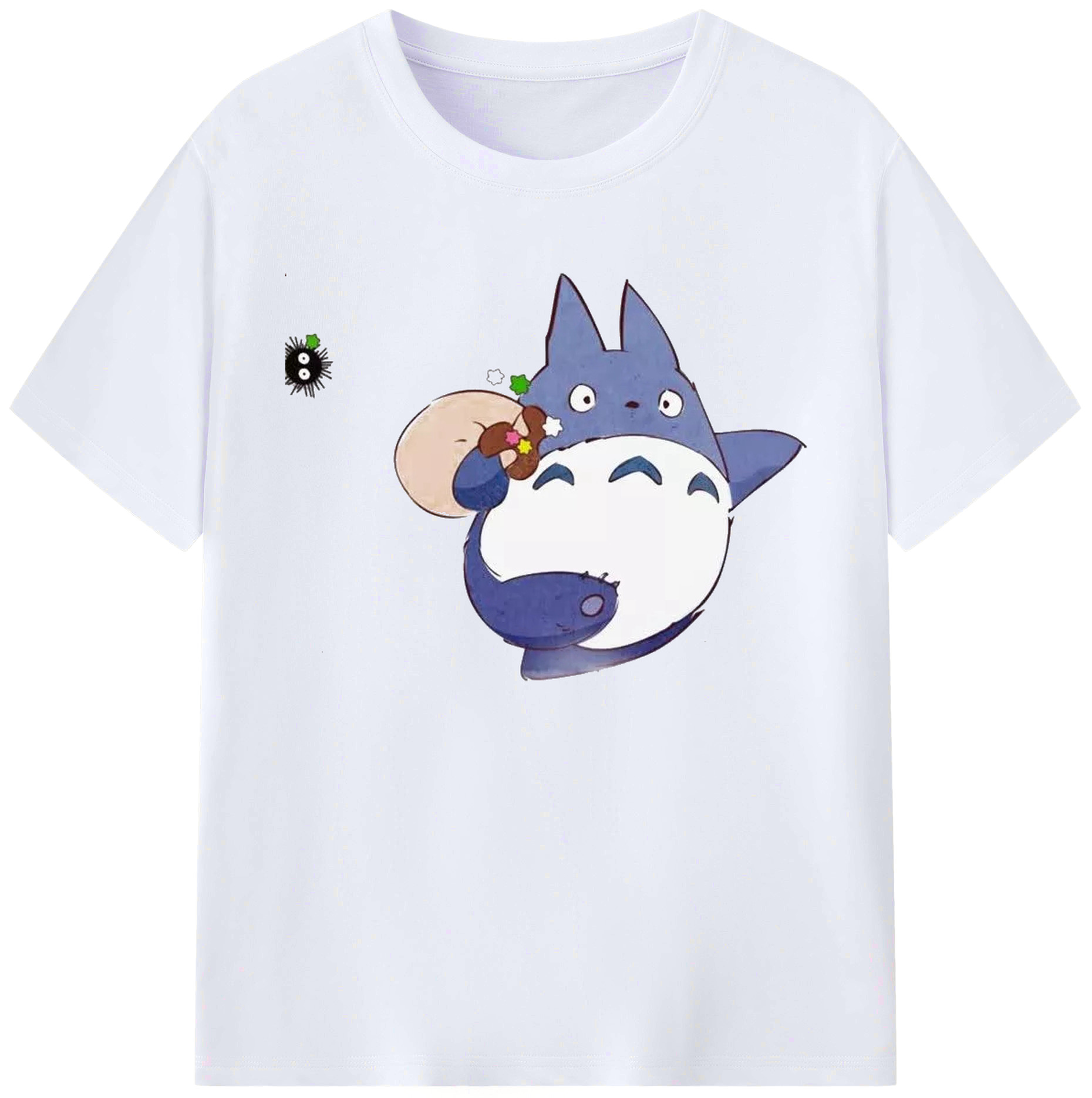 （画像用） となりのトトロ 草壁メイ 草壁サツキ My Neighbor Totoro Satsuki Kusakabe Mei Kusakabe 綿100％ メンズ半袖Tシャツ｜肌触りやわらか＆通気性
