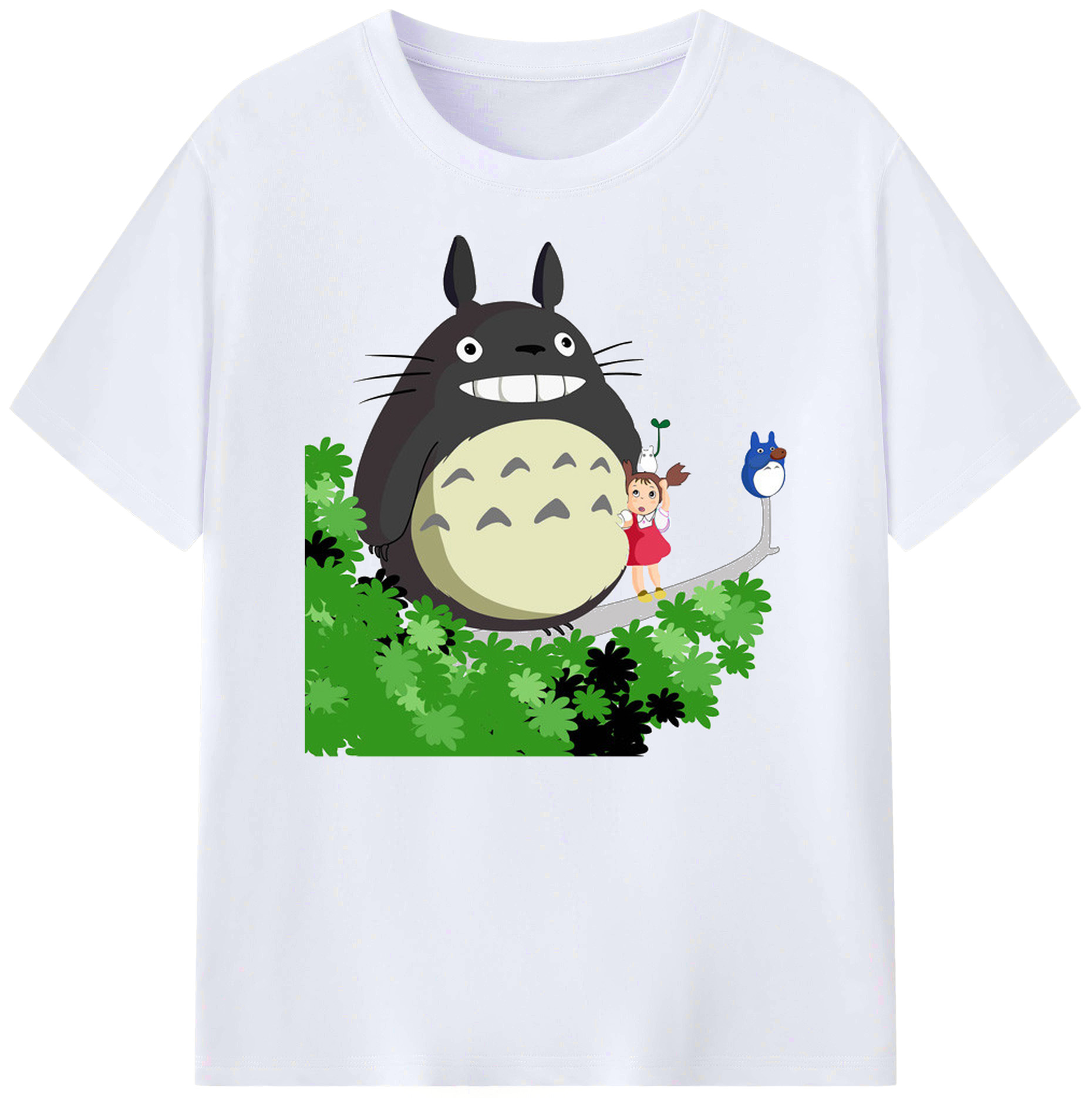 （画像用） となりのトトロ 草壁メイ 草壁サツキ My Neighbor Totoro Satsuki Kusakabe Mei Kusakabe 綿100％ メンズ半袖Tシャツ｜肌触りやわらか＆通気性