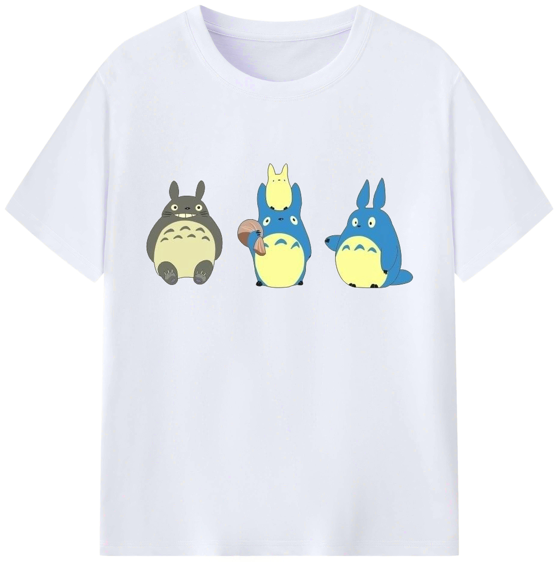 （画像用） となりのトトロ 草壁メイ 草壁サツキ My Neighbor Totoro Satsuki Kusakabe Mei Kusakabe 綿100％ メンズ半袖Tシャツ｜肌触りやわらか＆通気性