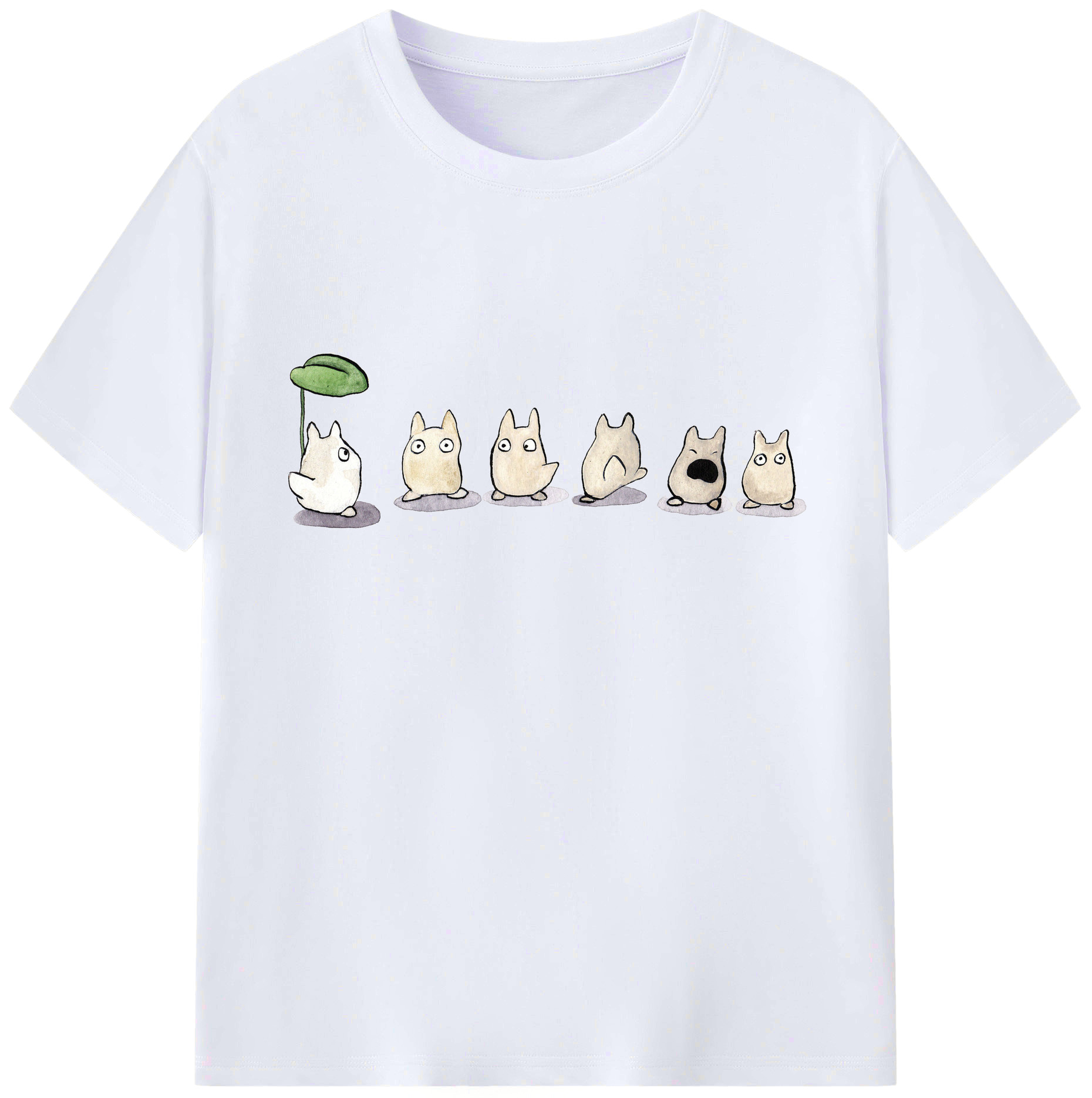 （画像用） となりのトトロ 草壁メイ 草壁サツキ My Neighbor Totoro Satsuki Kusakabe Mei Kusakabe 綿100％ メンズ半袖Tシャツ｜肌触りやわらか＆通気性