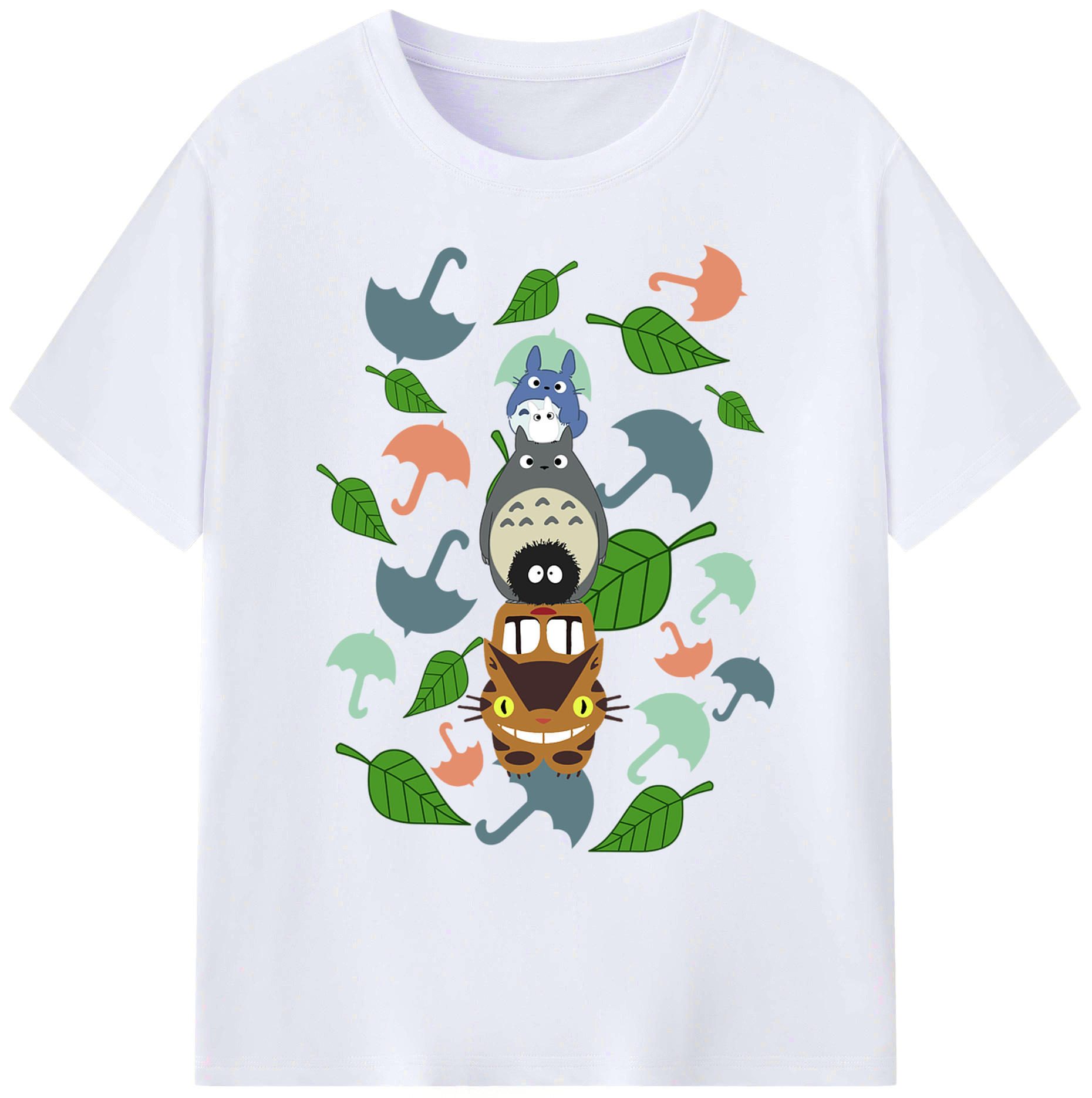 （画像用） となりのトトロ 草壁メイ 草壁サツキ My Neighbor Totoro Satsuki Kusakabe Mei Kusakabe 綿100％ メンズ半袖Tシャツ｜肌触りやわらか＆通気性