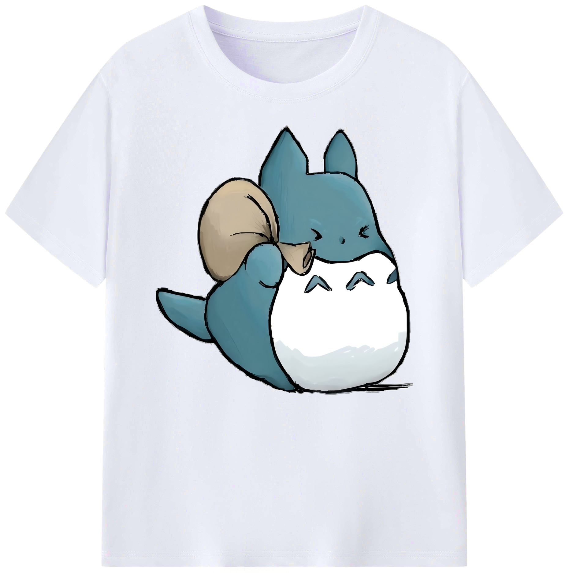 （画像用） となりのトトロ 草壁メイ 草壁サツキ My Neighbor Totoro Satsuki Kusakabe Mei Kusakabe 綿100％ メンズ半袖Tシャツ｜肌触りやわらか＆通気性