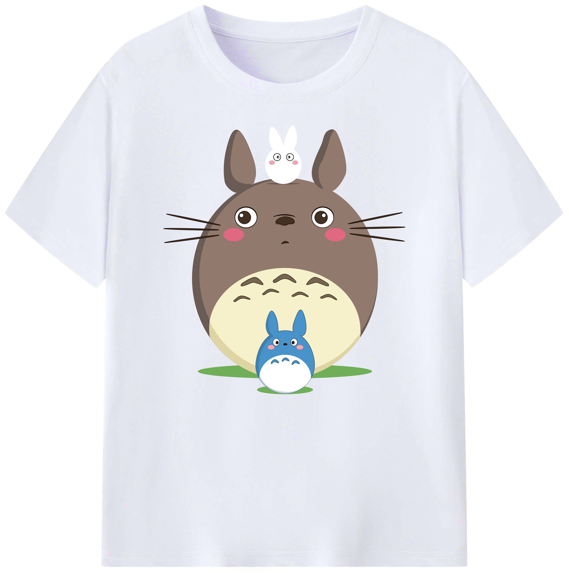 （画像用） となりのトトロ 草壁メイ 草壁サツキ My Neighbor Totoro Satsuki Kusakabe Mei Kusakabe 綿100％ メンズ半袖Tシャツ｜肌触りやわらか＆通気性