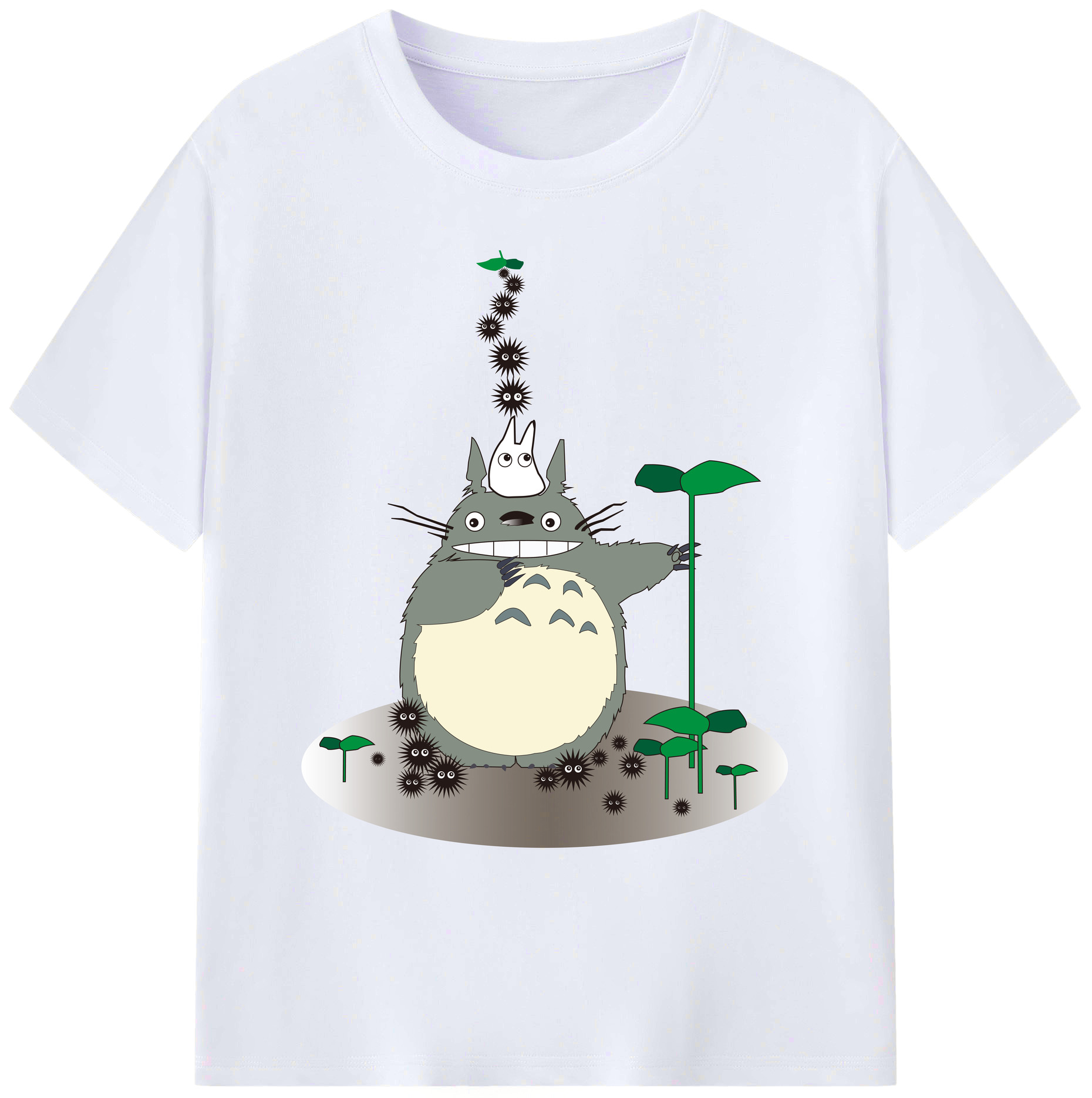 （画像用） となりのトトロ 草壁メイ 草壁サツキ My Neighbor Totoro Satsuki Kusakabe Mei Kusakabe 綿100％ メンズ半袖Tシャツ｜肌触りやわらか＆通気性