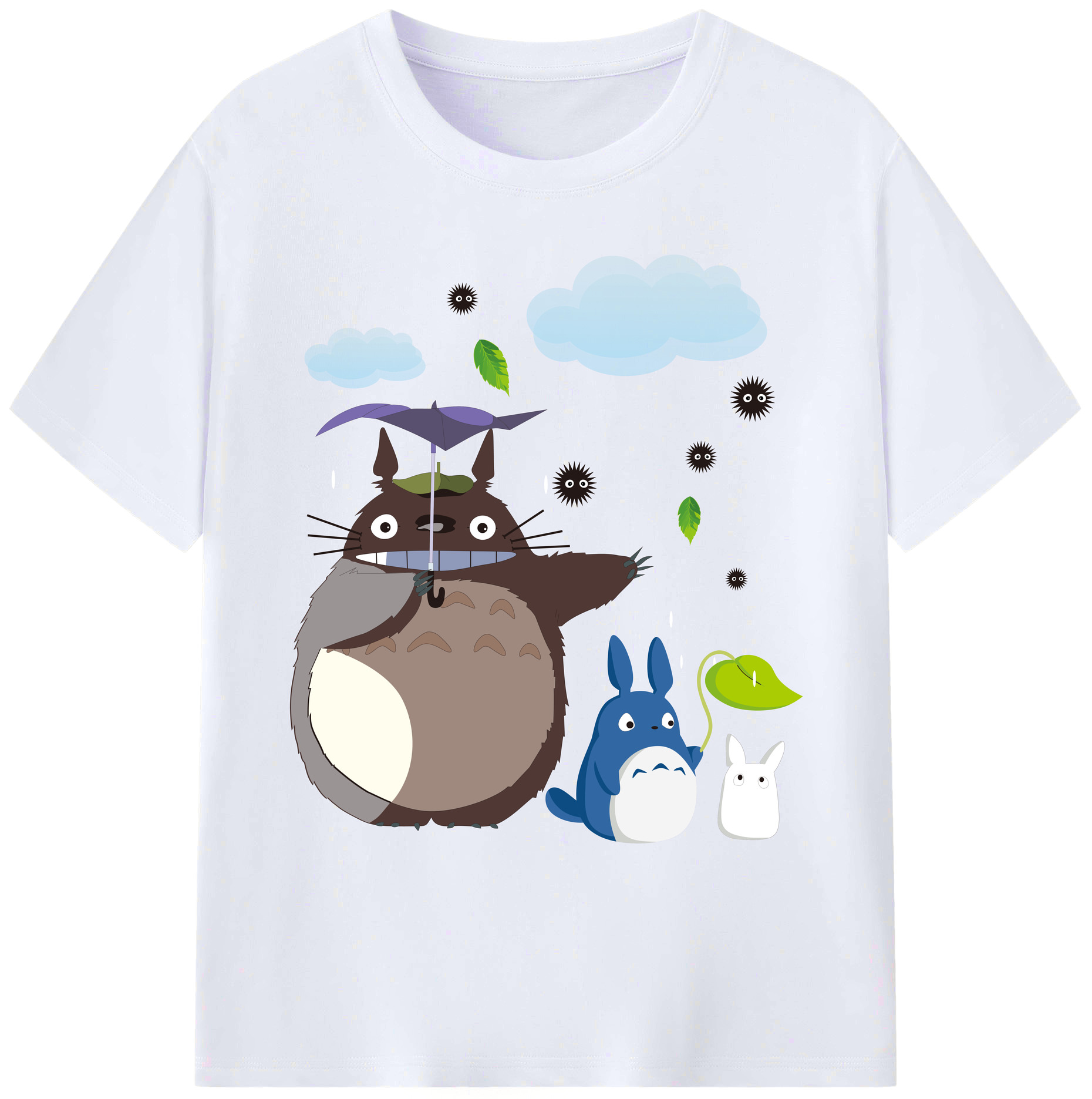 （画像用） となりのトトロ 草壁メイ 草壁サツキ My Neighbor Totoro Satsuki Kusakabe Mei Kusakabe 綿100％ メンズ半袖Tシャツ｜肌触りやわらか＆通気性
