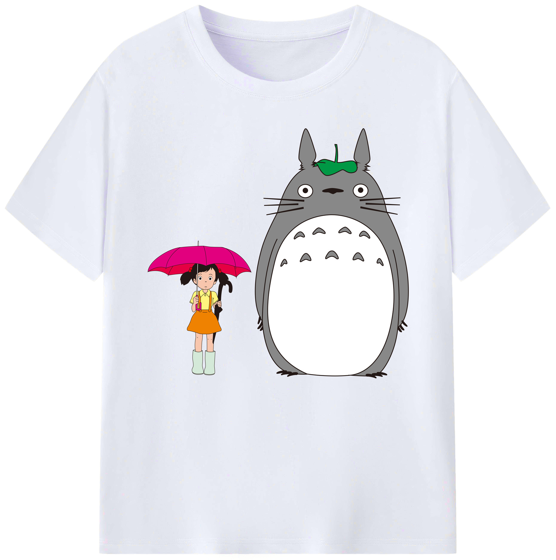 （画像用） となりのトトロ 草壁メイ 草壁サツキ My Neighbor Totoro Satsuki Kusakabe Mei Kusakabe 綿100％ メンズ半袖Tシャツ｜肌触りやわらか＆通気性