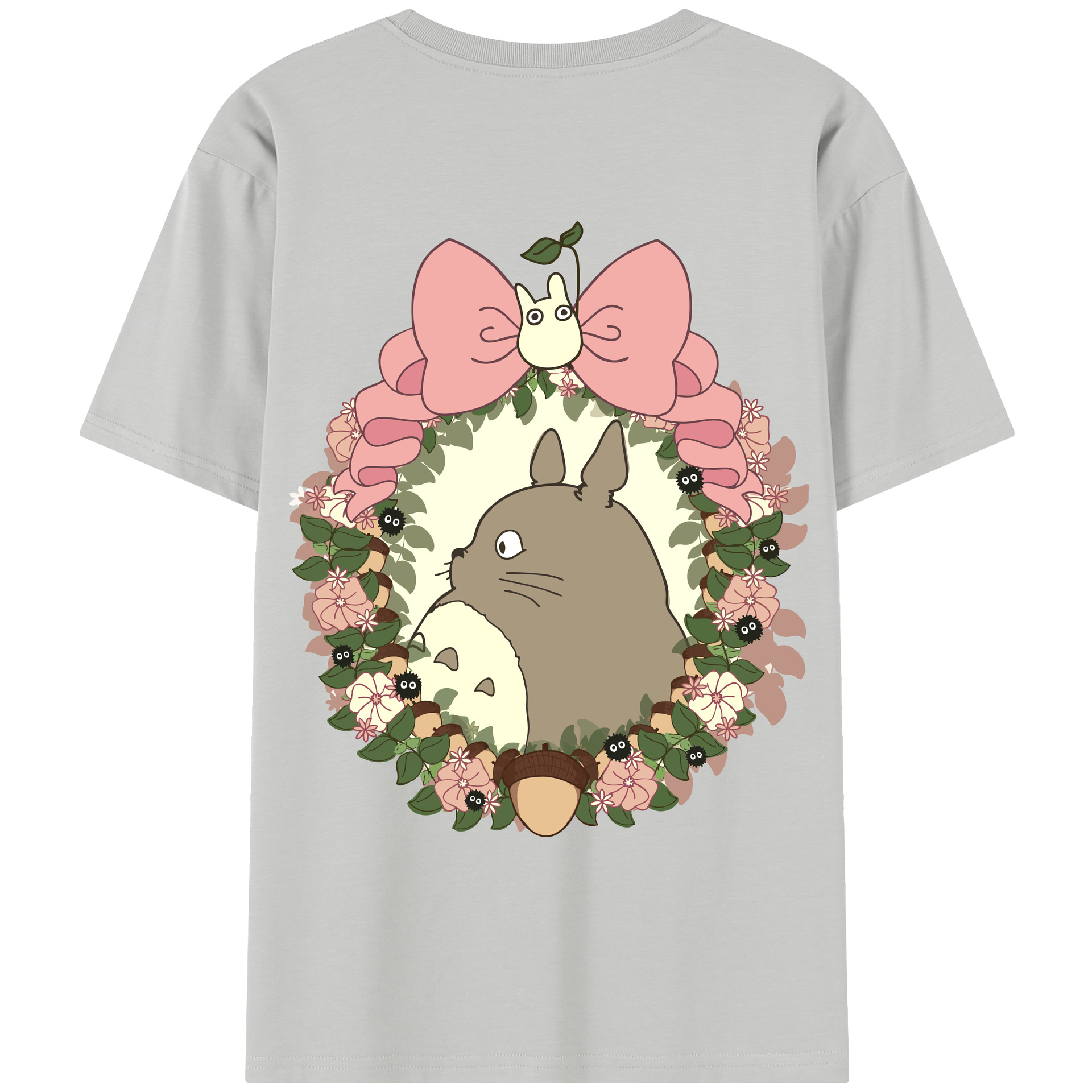 （画像用） となりのトトロ 草壁メイ 草壁サツキ My Neighbor Totoro Satsuki Kusakabe Mei Kusakabe レディース半袖Tシャツ(バックプリント)