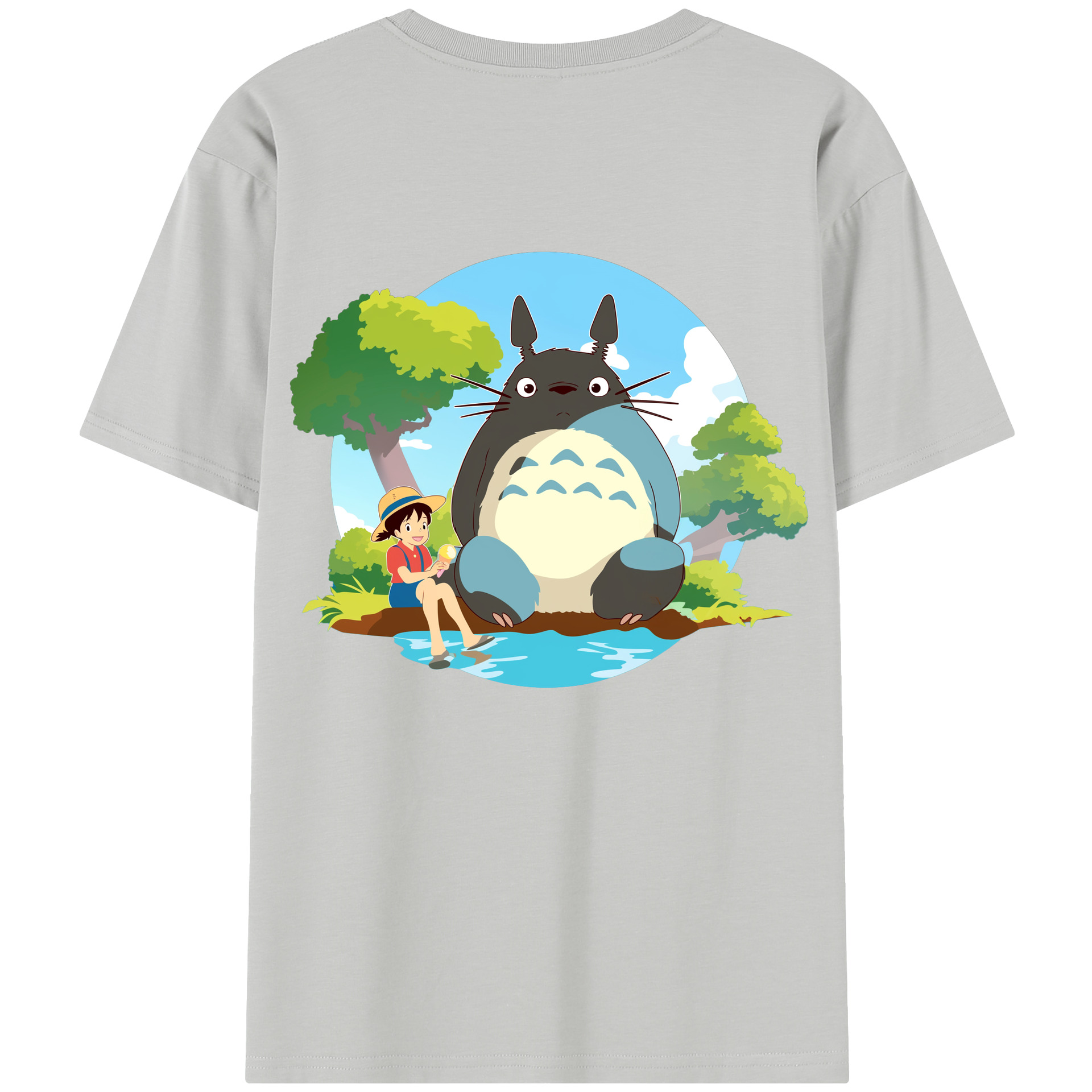 （画像用） となりのトトロ 草壁メイ 草壁サツキ My Neighbor Totoro Satsuki Kusakabe Mei Kusakabe レディース半袖Tシャツ(バックプリント)