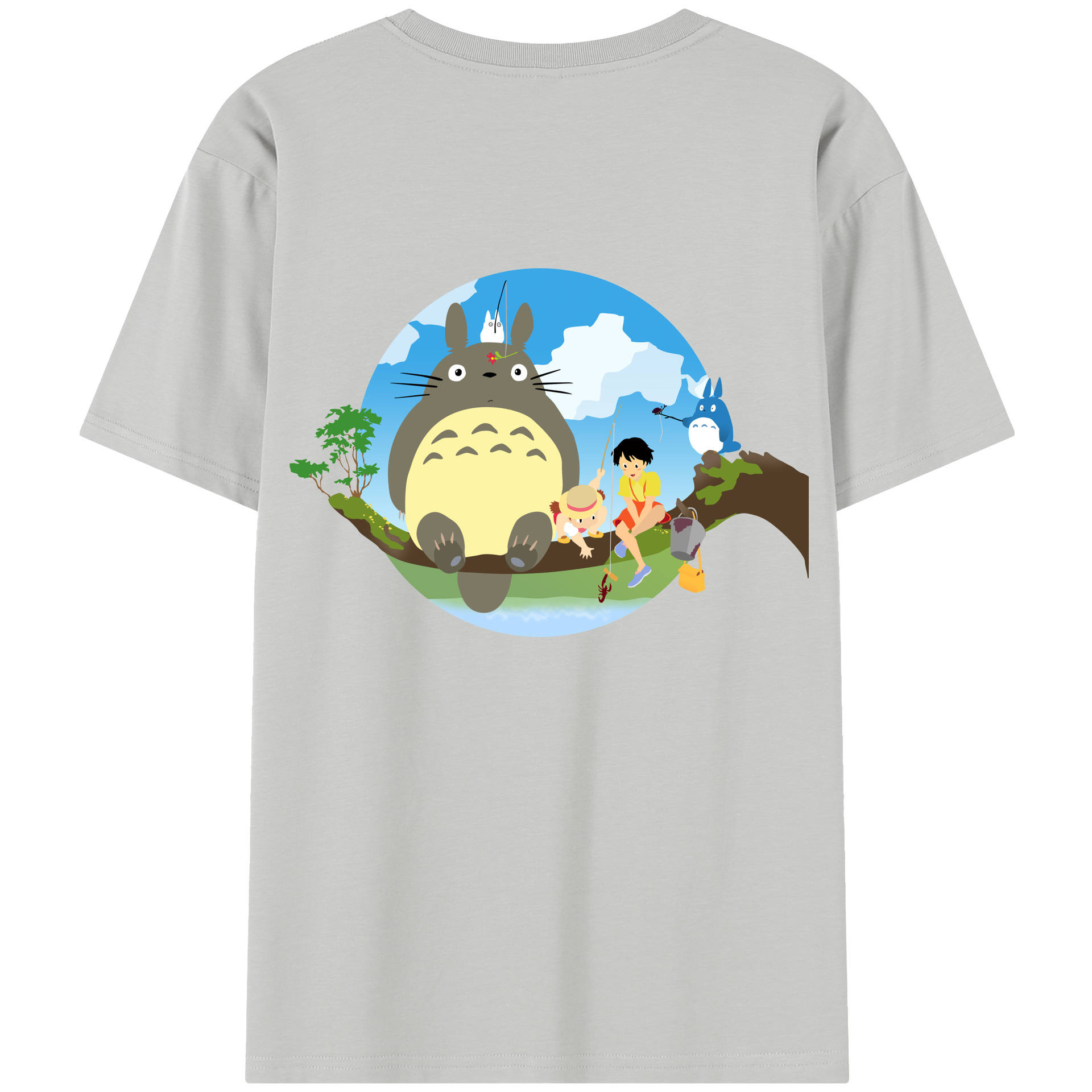 （画像用） となりのトトロ 草壁メイ 草壁サツキ My Neighbor Totoro Satsuki Kusakabe Mei Kusakabe レディース半袖Tシャツ(バックプリント)
