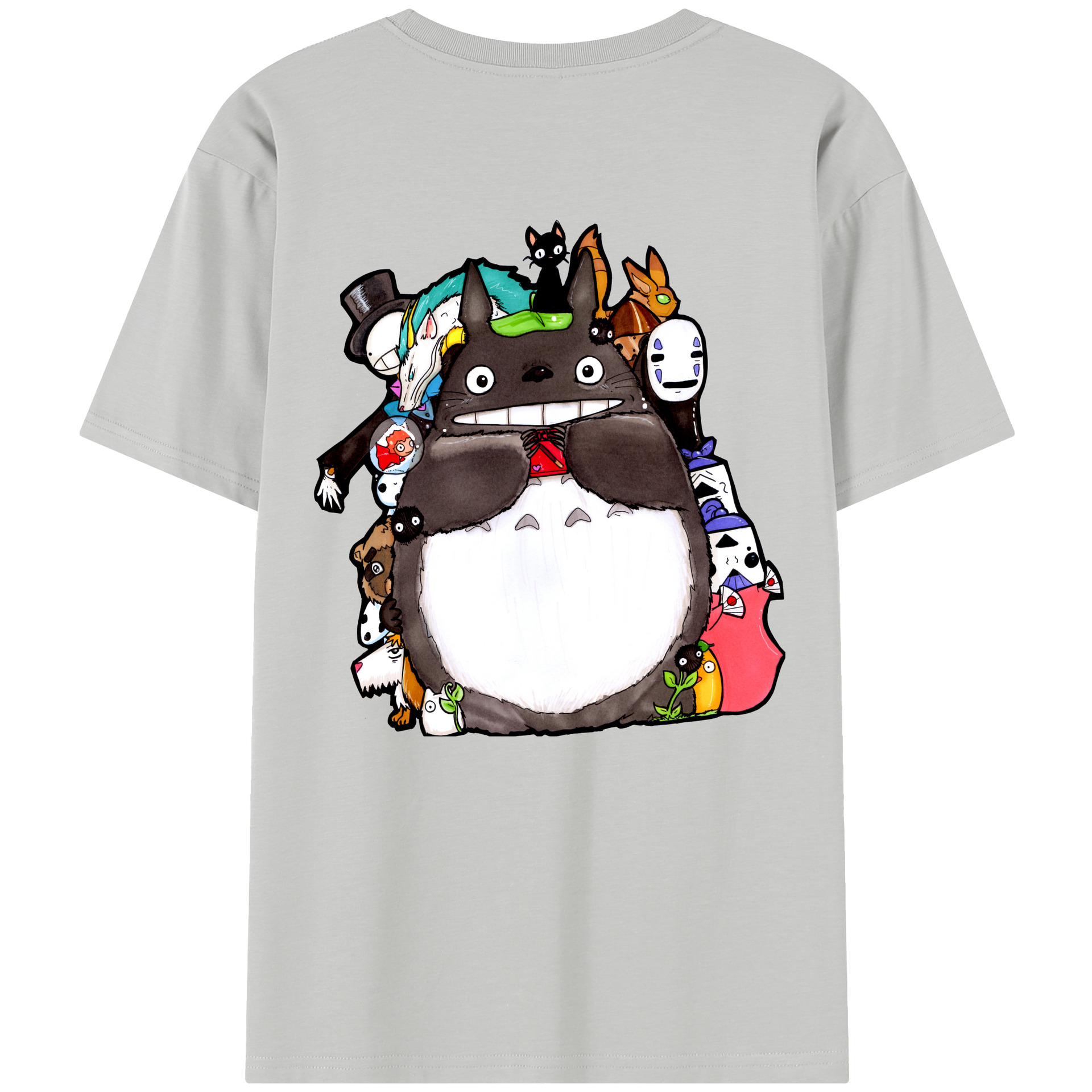 （画像用） となりのトトロ 草壁メイ 草壁サツキ My Neighbor Totoro Satsuki Kusakabe Mei Kusakabe レディース半袖Tシャツ(バックプリント)