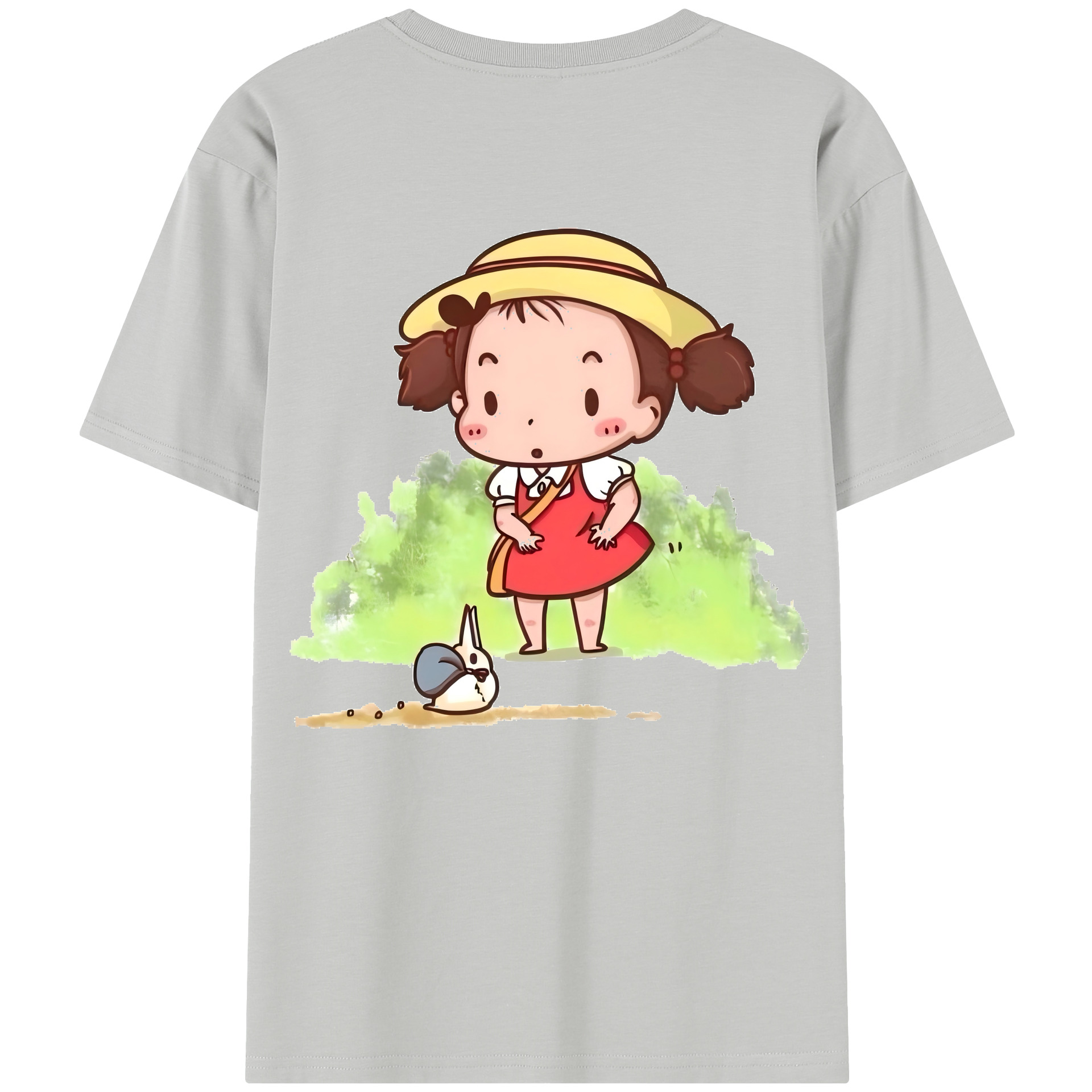 （画像用） となりのトトロ 草壁メイ 草壁サツキ My Neighbor Totoro Satsuki Kusakabe Mei Kusakabe レディース半袖Tシャツ(バックプリント)