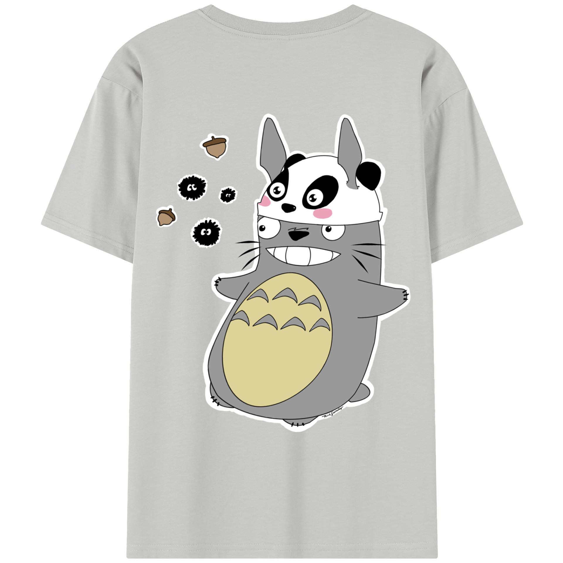 （画像用） となりのトトロ 草壁メイ 草壁サツキ My Neighbor Totoro Satsuki Kusakabe Mei Kusakabe レディース半袖Tシャツ(バックプリント)