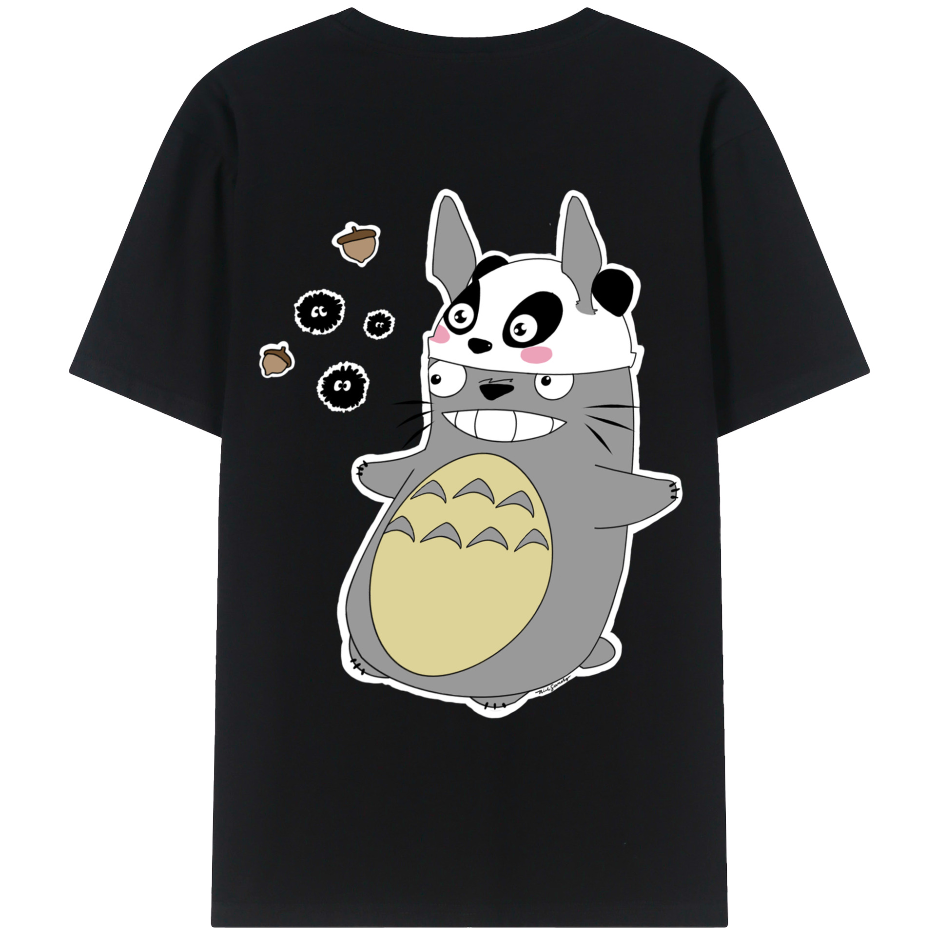 （画像用） となりのトトロ 草壁メイ 草壁サツキ My Neighbor Totoro Satsuki Kusakabe Mei Kusakabe レディース半袖Tシャツ(バックプリント)