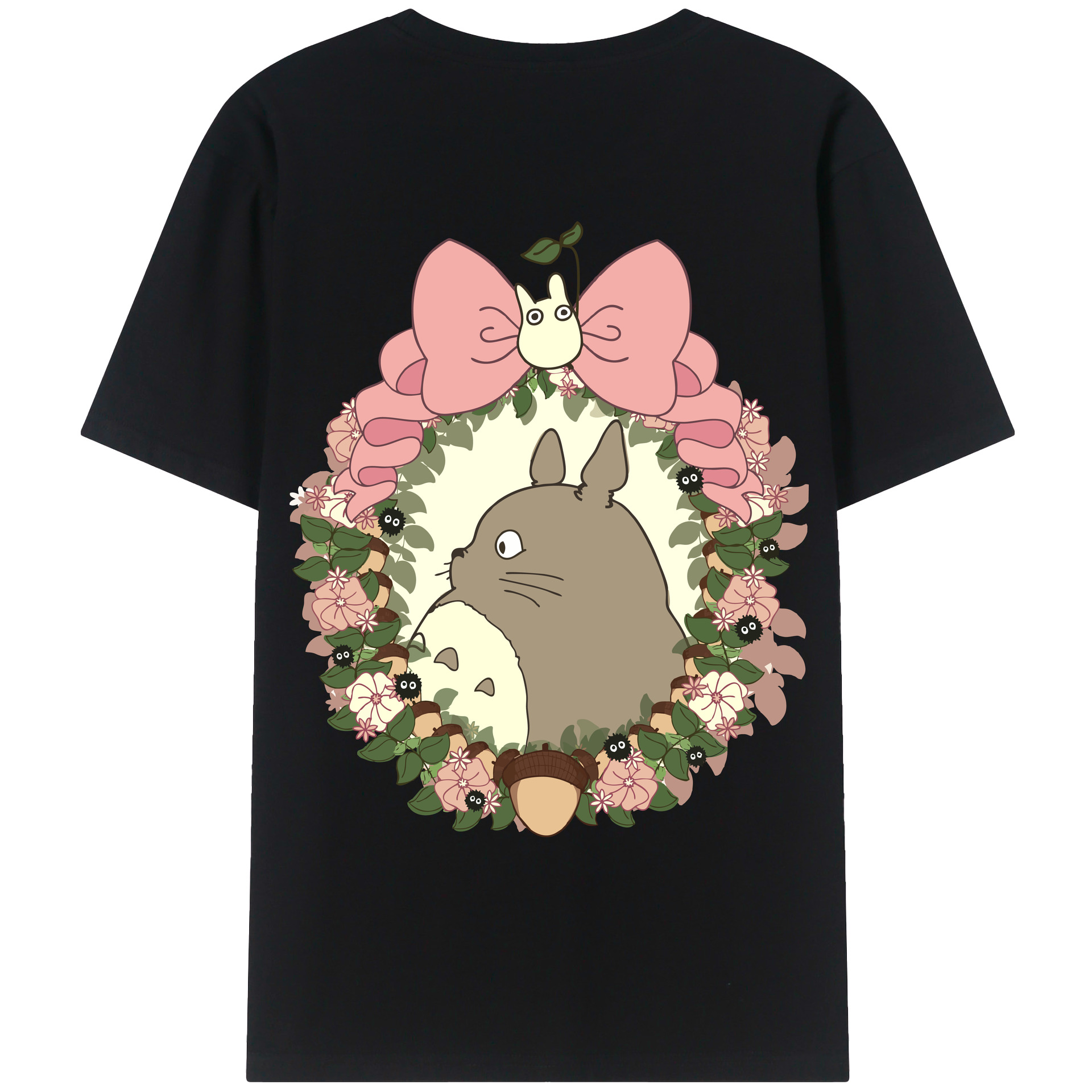 （画像用） となりのトトロ 草壁メイ 草壁サツキ My Neighbor Totoro Satsuki Kusakabe Mei Kusakabe レディース半袖Tシャツ(バックプリント)