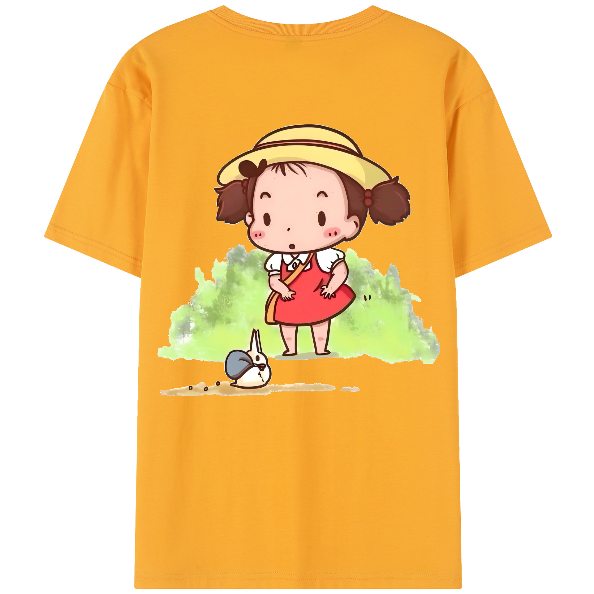 （画像用） となりのトトロ 草壁メイ 草壁サツキ My Neighbor Totoro Satsuki Kusakabe Mei Kusakabe レディース半袖Tシャツ(バックプリント)
