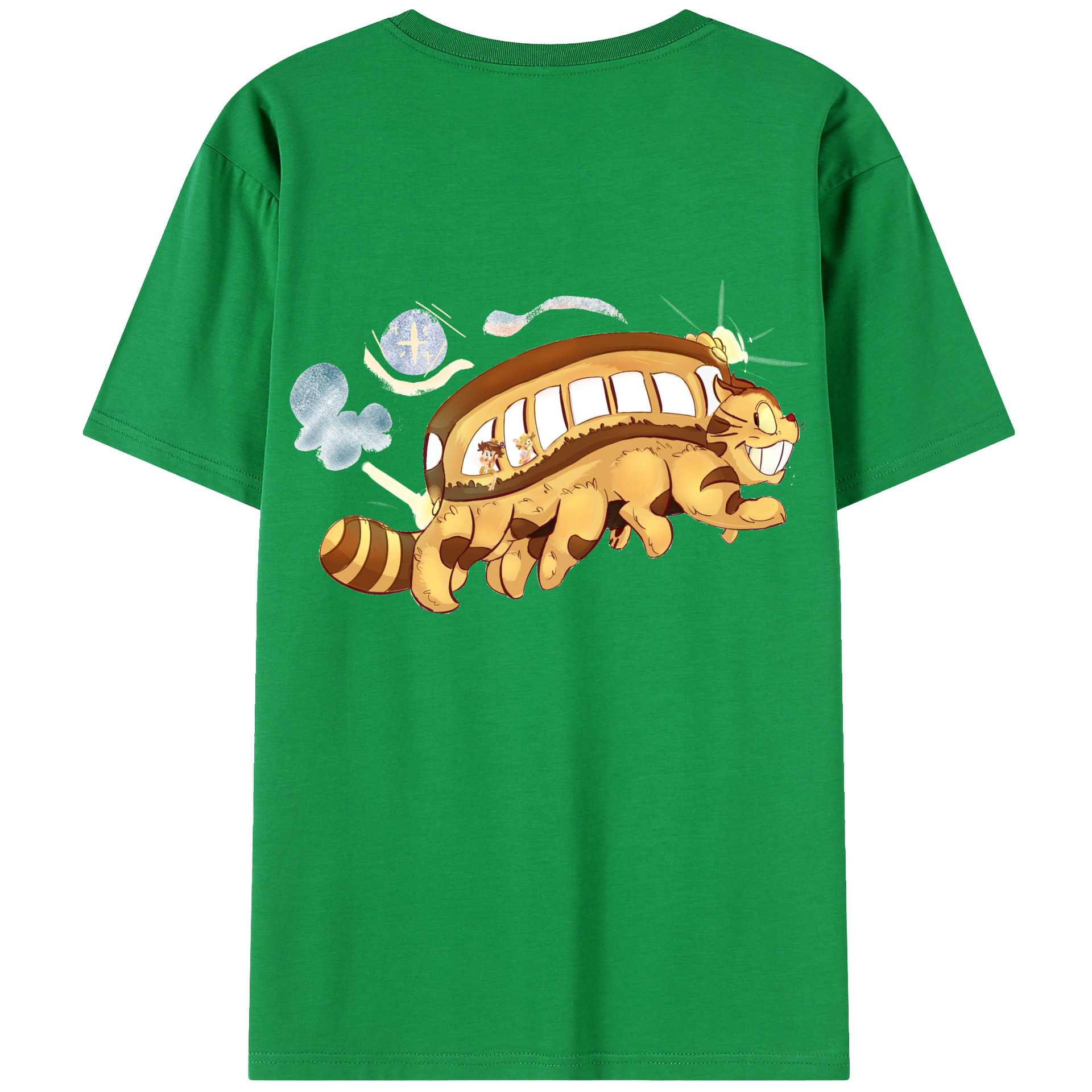 （画像用） となりのトトロ 草壁メイ 草壁サツキ My Neighbor Totoro Satsuki Kusakabe Mei Kusakabe レディース半袖Tシャツ(バックプリント)