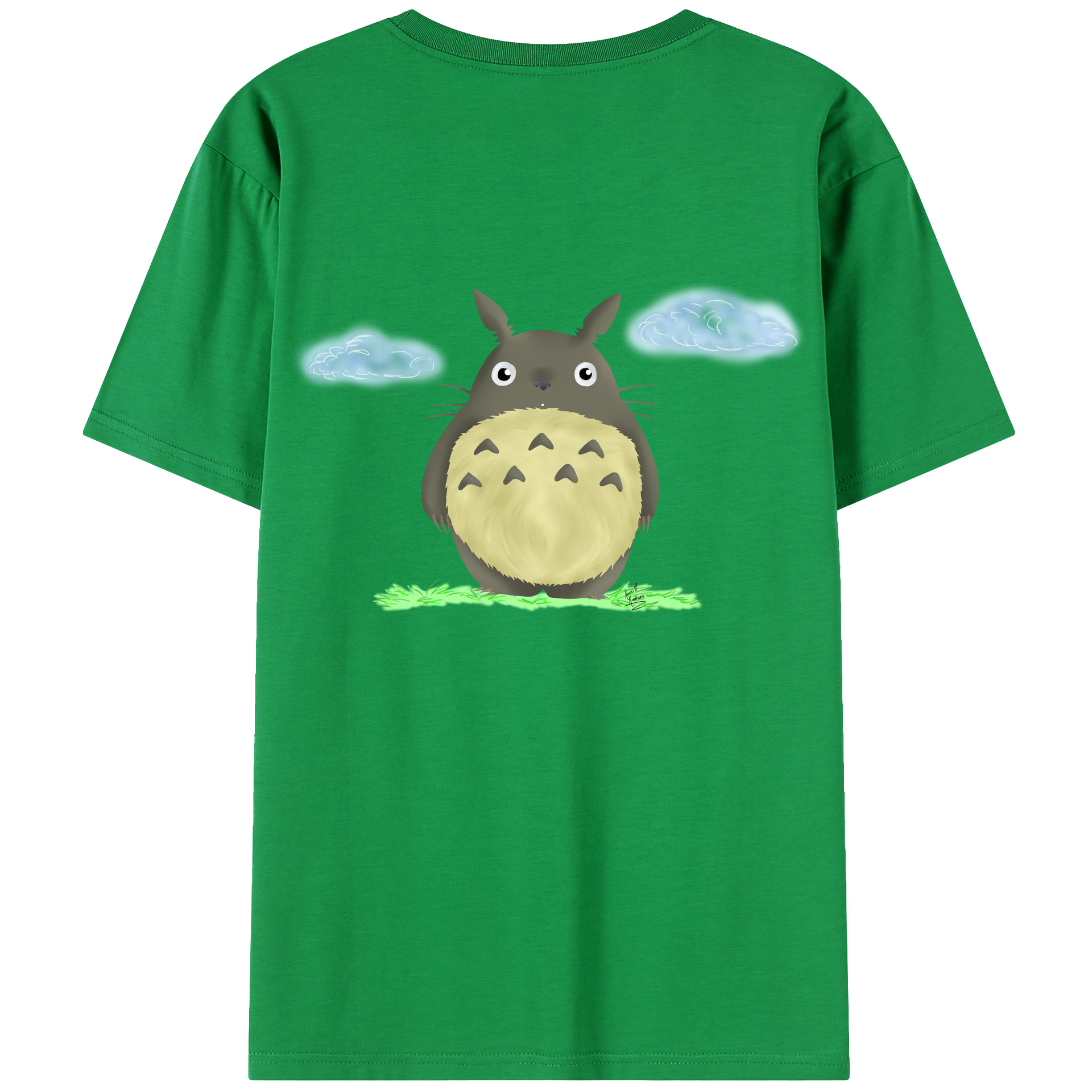 （画像用） となりのトトロ 草壁メイ 草壁サツキ My Neighbor Totoro Satsuki Kusakabe Mei Kusakabe レディース半袖Tシャツ(バックプリント)