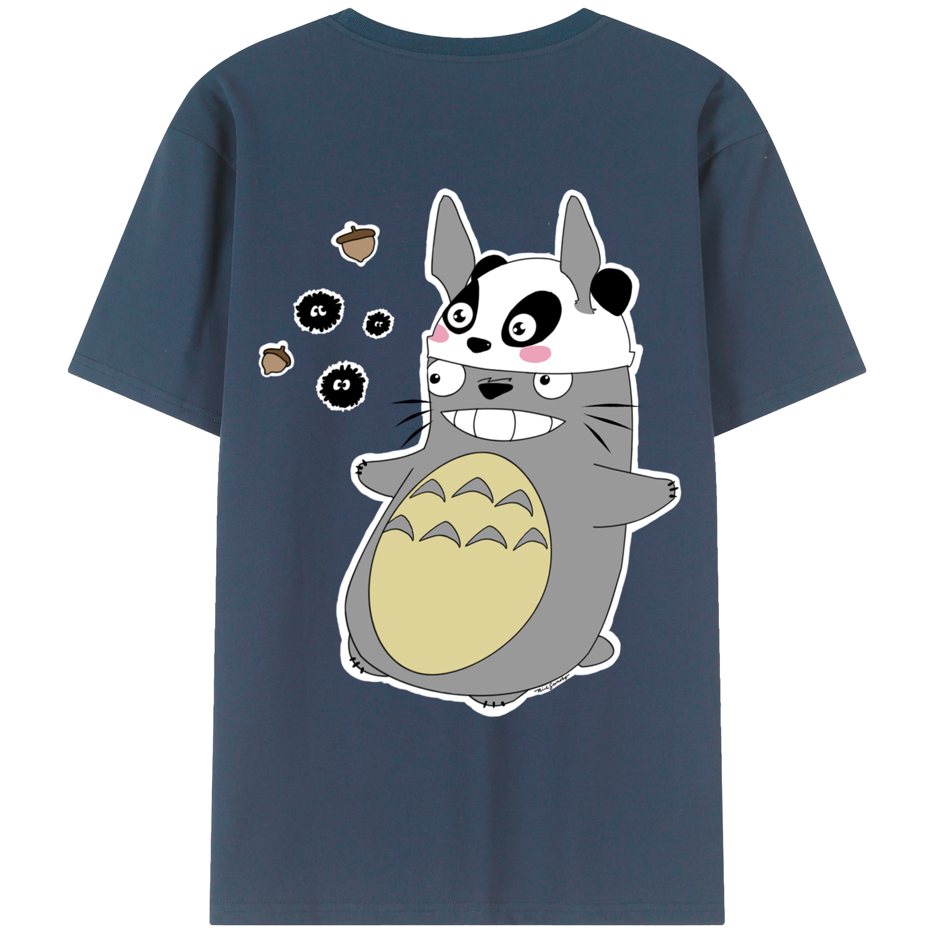 （画像用） となりのトトロ 草壁メイ 草壁サツキ My Neighbor Totoro Satsuki Kusakabe Mei Kusakabe レディース半袖Tシャツ(バックプリント)