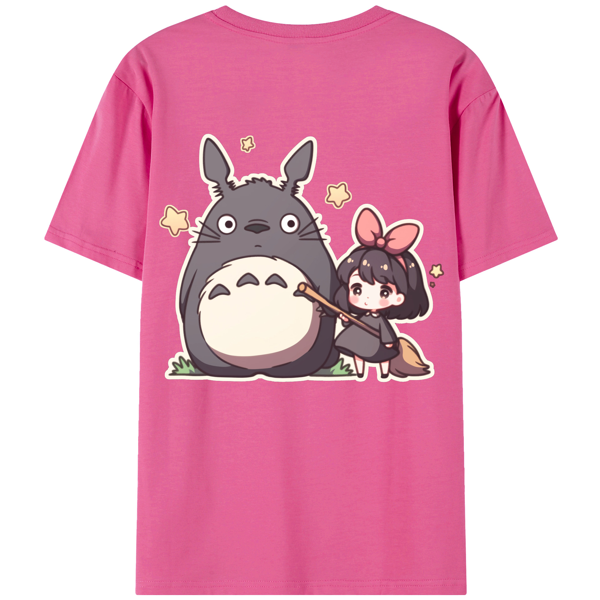 （画像用） となりのトトロ 草壁メイ 草壁サツキ My Neighbor Totoro Satsuki Kusakabe Mei Kusakabe レディース半袖Tシャツ(バックプリント)