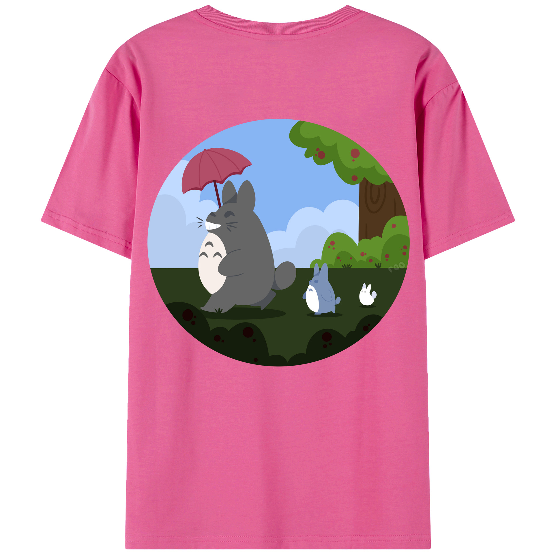 （画像用） となりのトトロ 草壁メイ 草壁サツキ My Neighbor Totoro Satsuki Kusakabe Mei Kusakabe レディース半袖Tシャツ(バックプリント)