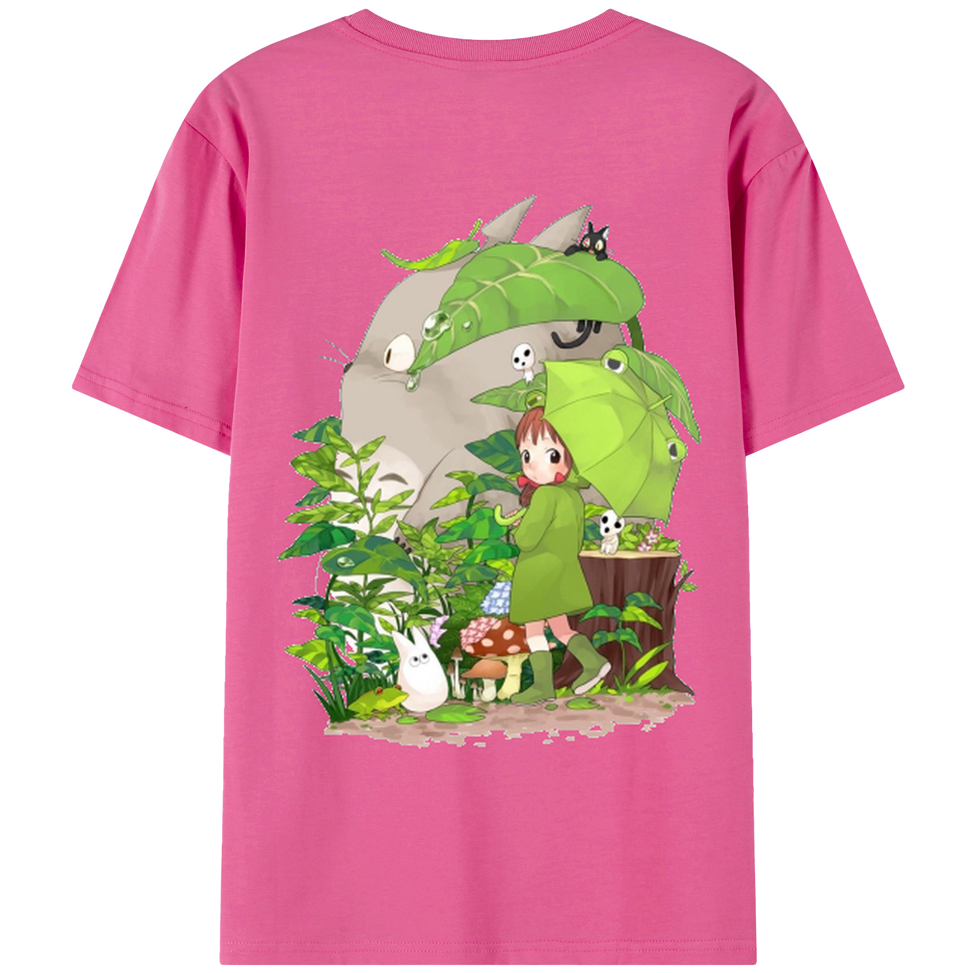 （画像用） となりのトトロ 草壁メイ 草壁サツキ My Neighbor Totoro Satsuki Kusakabe Mei Kusakabe レディース半袖Tシャツ(バックプリント)