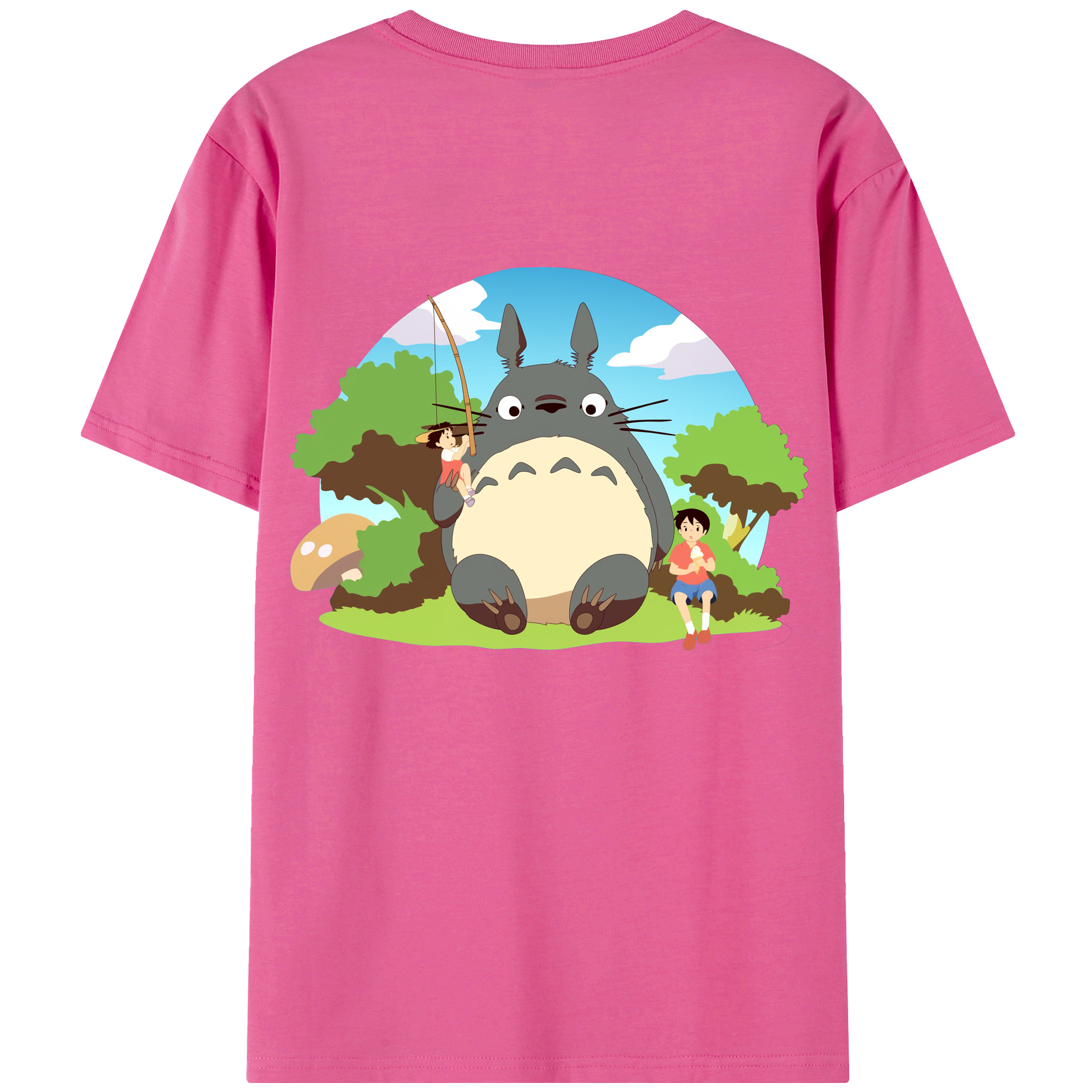 （画像用） となりのトトロ 草壁メイ 草壁サツキ My Neighbor Totoro Satsuki Kusakabe Mei Kusakabe レディース半袖Tシャツ(バックプリント)