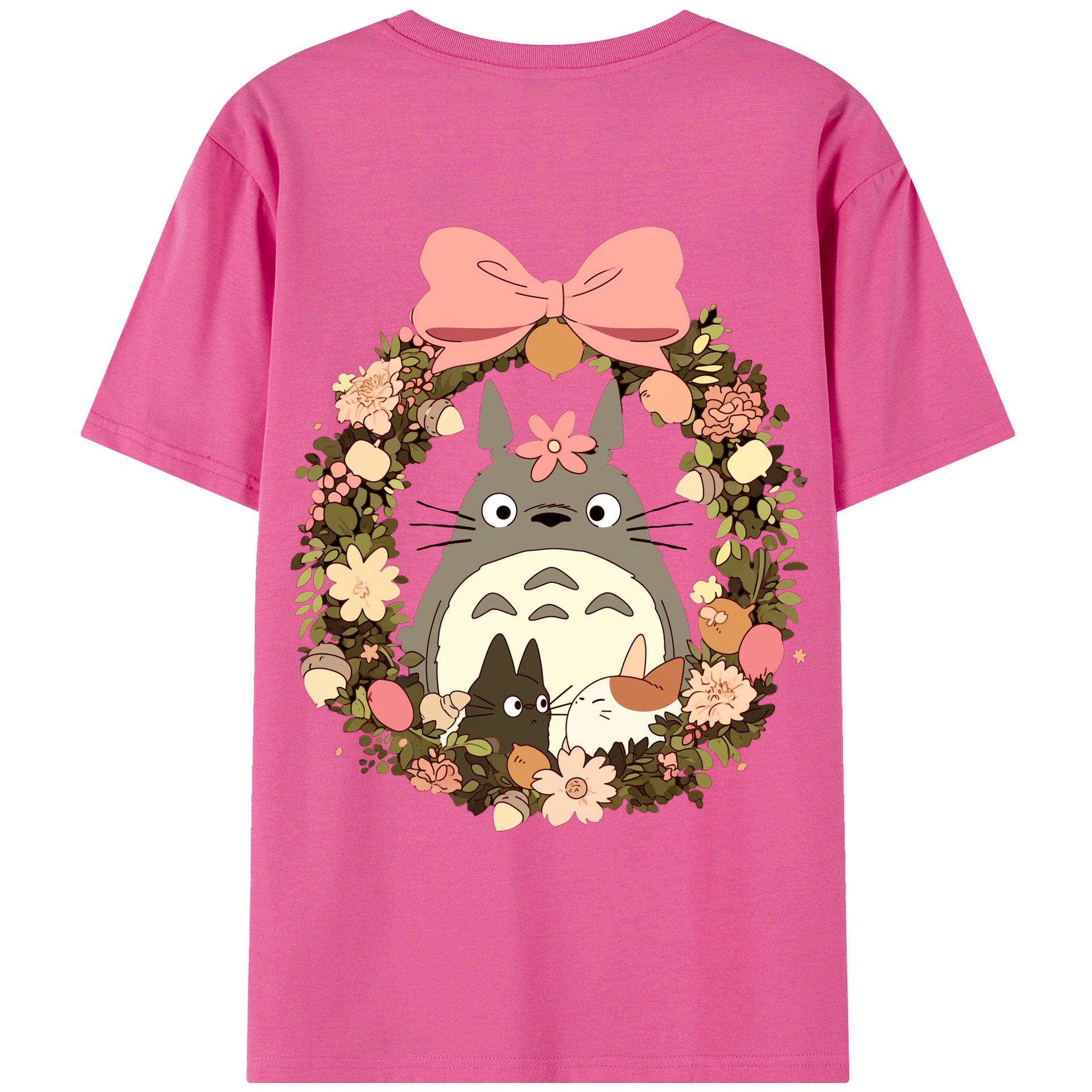（画像用） となりのトトロ 草壁メイ 草壁サツキ My Neighbor Totoro Satsuki Kusakabe Mei Kusakabe レディース半袖Tシャツ(バックプリント)