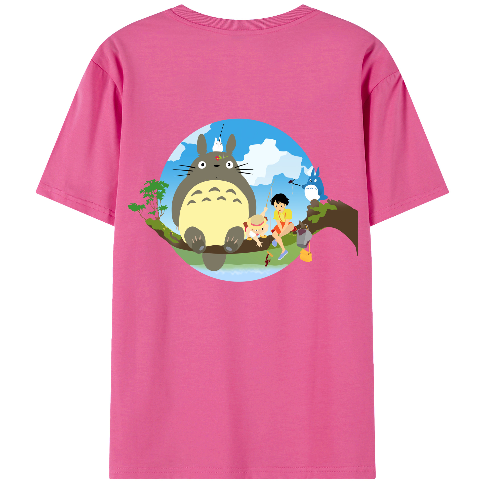 （画像用） となりのトトロ 草壁メイ 草壁サツキ My Neighbor Totoro Satsuki Kusakabe Mei Kusakabe レディース半袖Tシャツ(バックプリント)