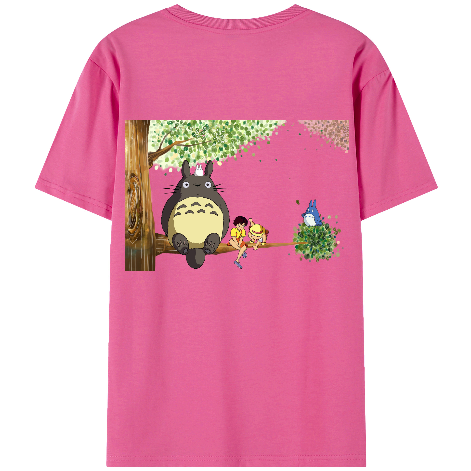 （画像用） となりのトトロ 草壁メイ 草壁サツキ My Neighbor Totoro Satsuki Kusakabe Mei Kusakabe レディース半袖Tシャツ(バックプリント)