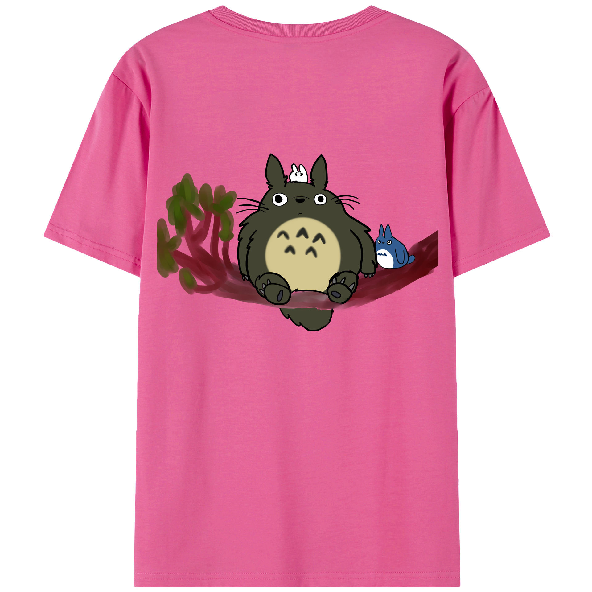 （画像用） となりのトトロ 草壁メイ 草壁サツキ My Neighbor Totoro Satsuki Kusakabe Mei Kusakabe レディース半袖Tシャツ(バックプリント)