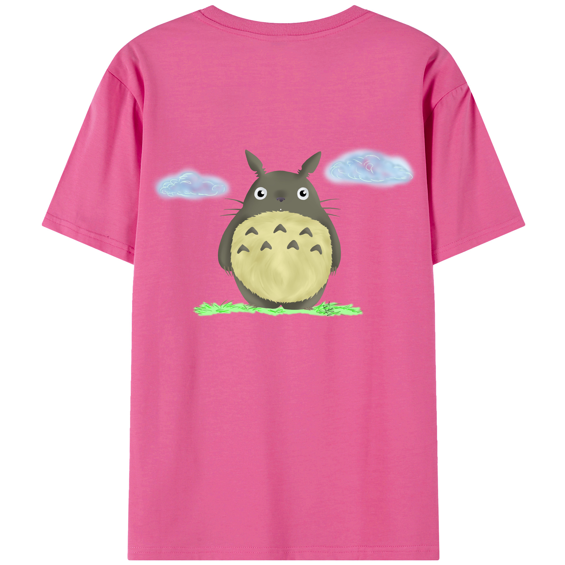 （画像用） となりのトトロ 草壁メイ 草壁サツキ My Neighbor Totoro Satsuki Kusakabe Mei Kusakabe レディース半袖Tシャツ(バックプリント)