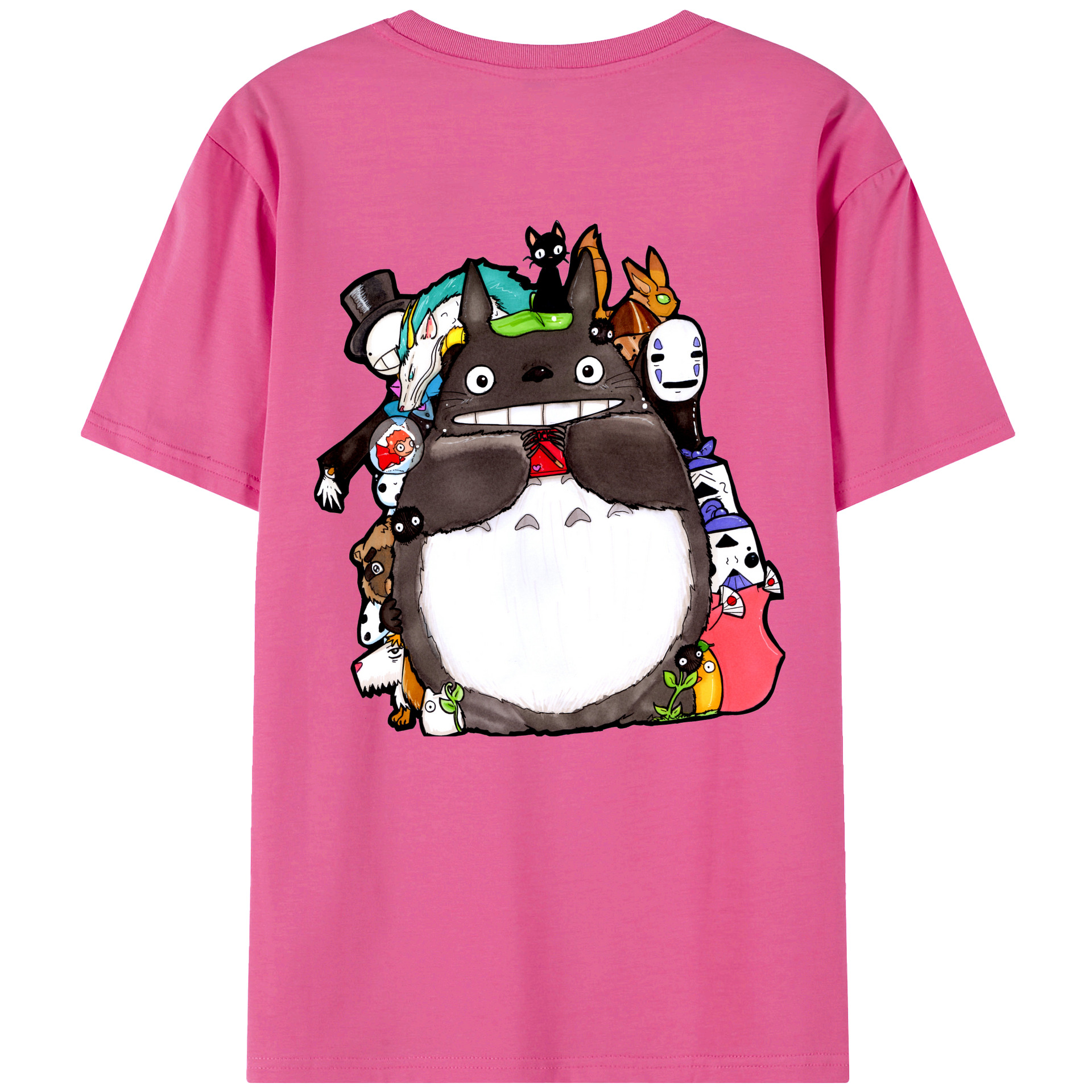 （画像用） となりのトトロ 草壁メイ 草壁サツキ My Neighbor Totoro Satsuki Kusakabe Mei Kusakabe レディース半袖Tシャツ(バックプリント)