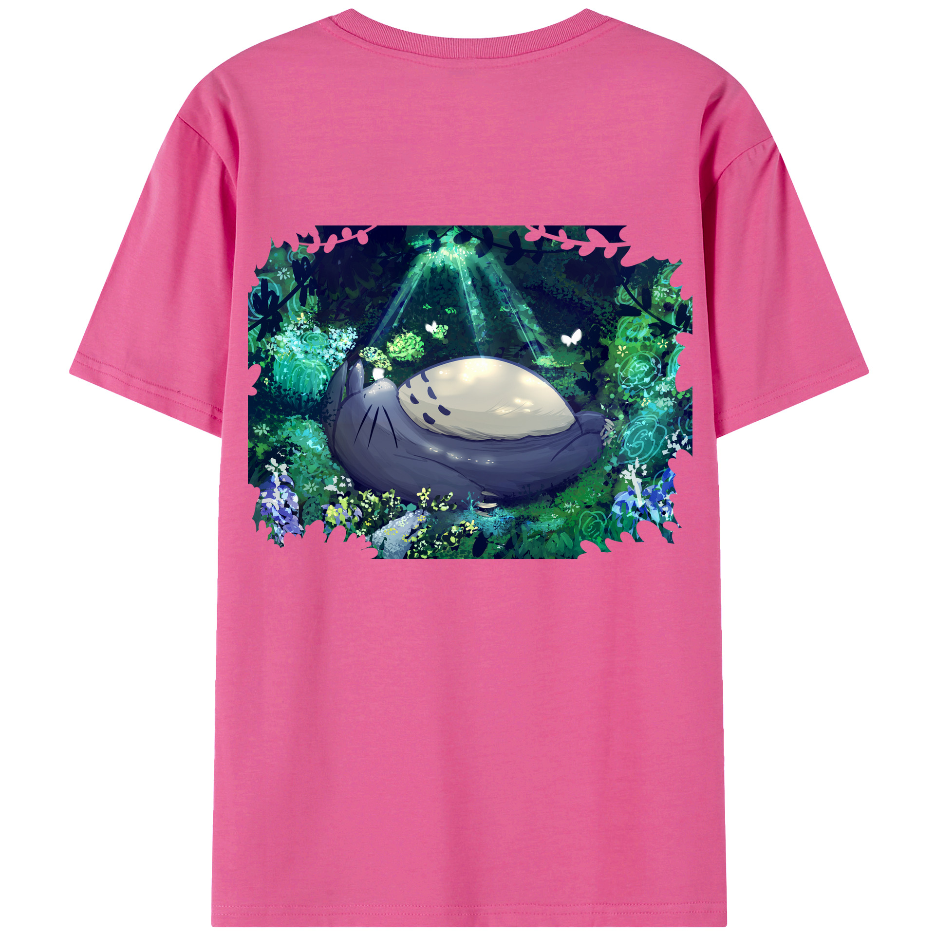 （画像用） となりのトトロ 草壁メイ 草壁サツキ My Neighbor Totoro Satsuki Kusakabe Mei Kusakabe レディース半袖Tシャツ(バックプリント)
