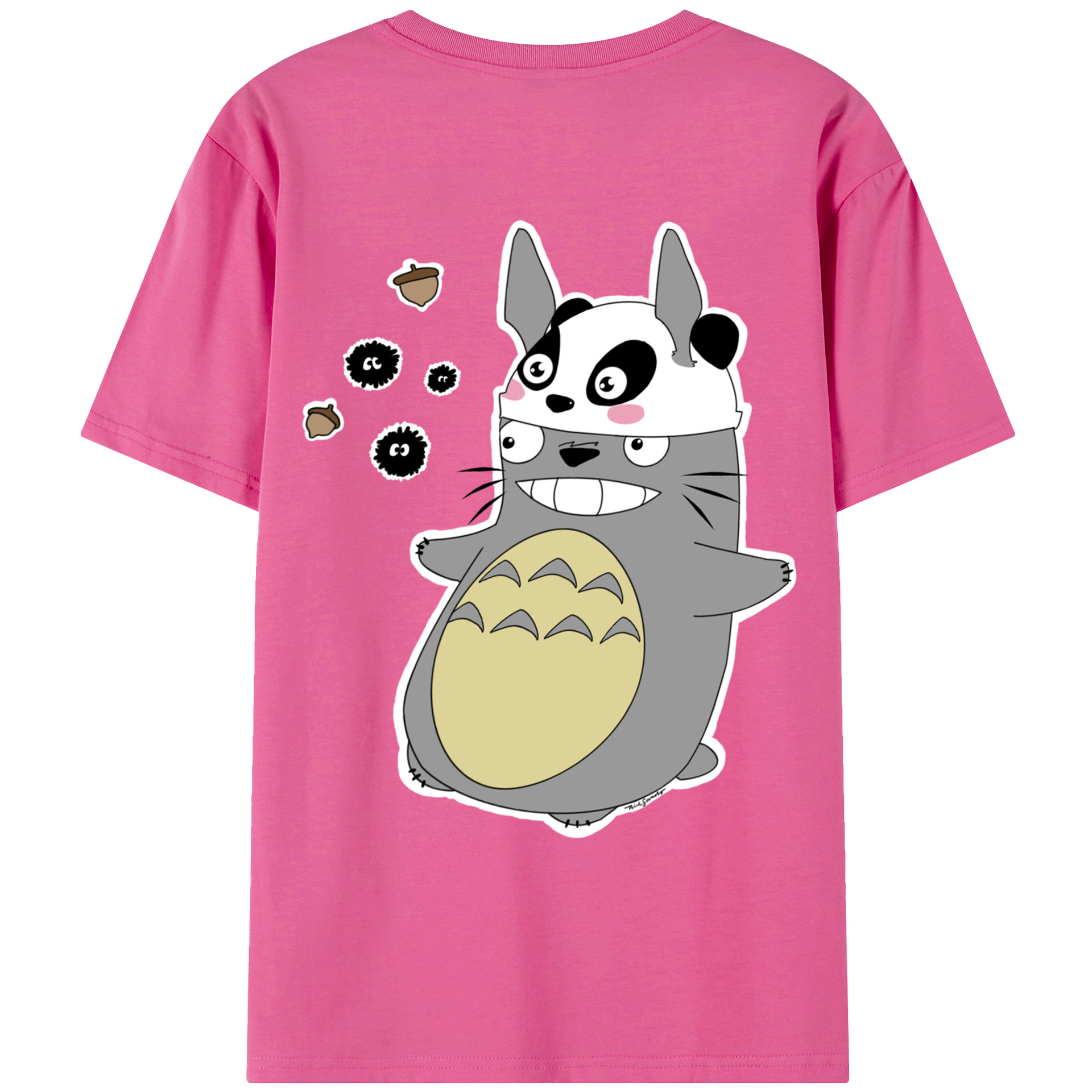 （画像用） となりのトトロ 草壁メイ 草壁サツキ My Neighbor Totoro Satsuki Kusakabe Mei Kusakabe レディース半袖Tシャツ(バックプリント)
