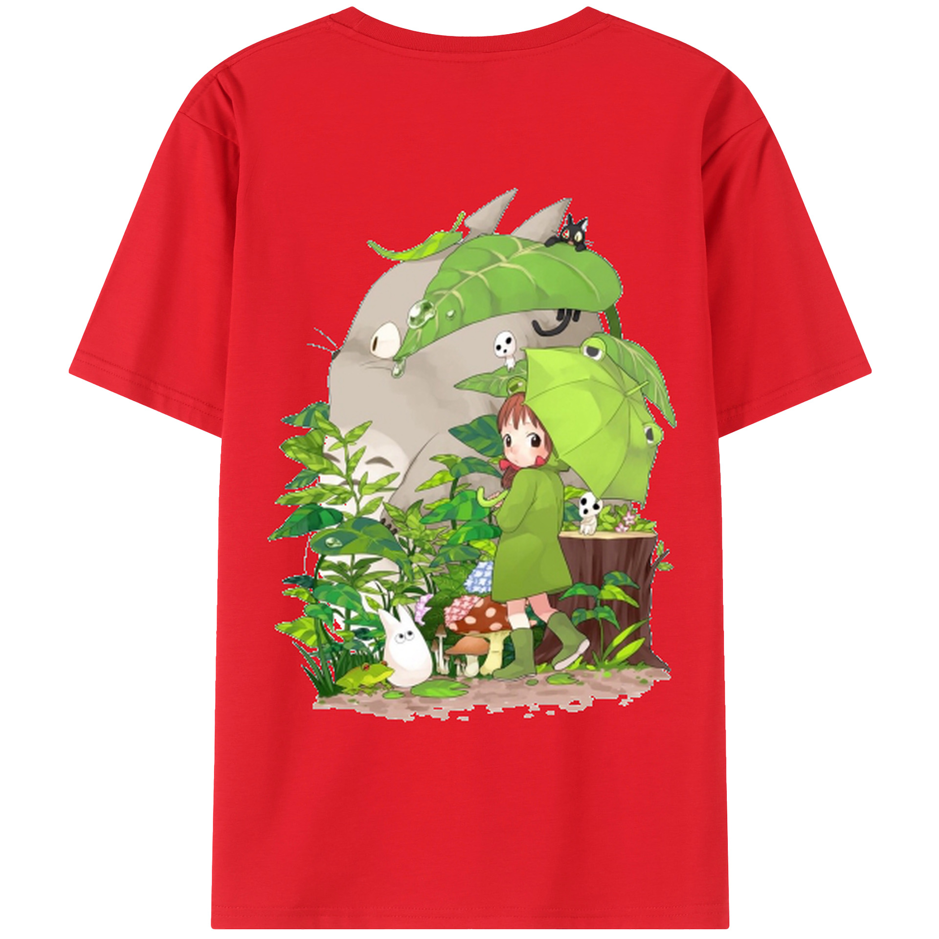 （画像用） となりのトトロ 草壁メイ 草壁サツキ My Neighbor Totoro Satsuki Kusakabe Mei Kusakabe レディース半袖Tシャツ(バックプリント)