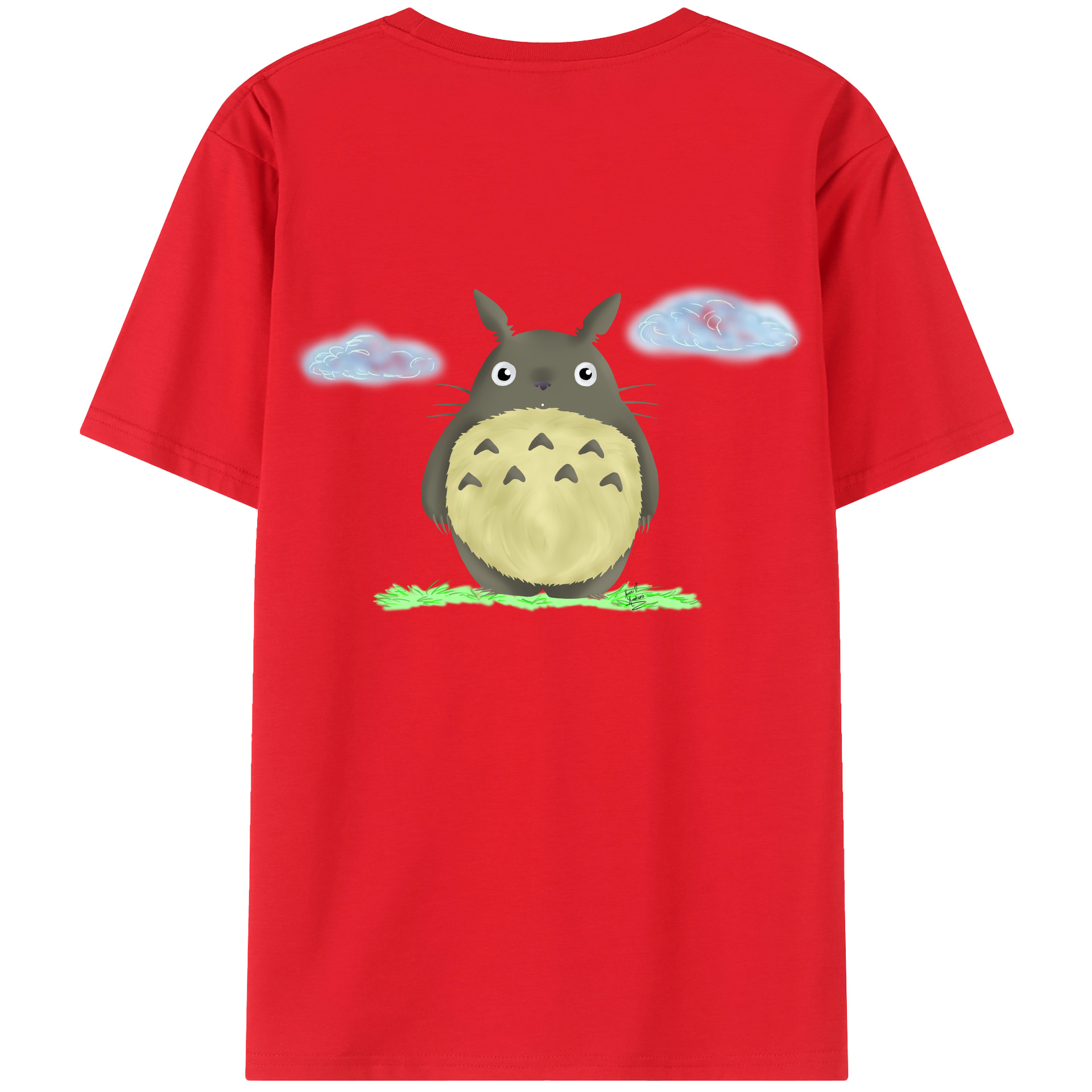 （画像用） となりのトトロ 草壁メイ 草壁サツキ My Neighbor Totoro Satsuki Kusakabe Mei Kusakabe レディース半袖Tシャツ(バックプリント)