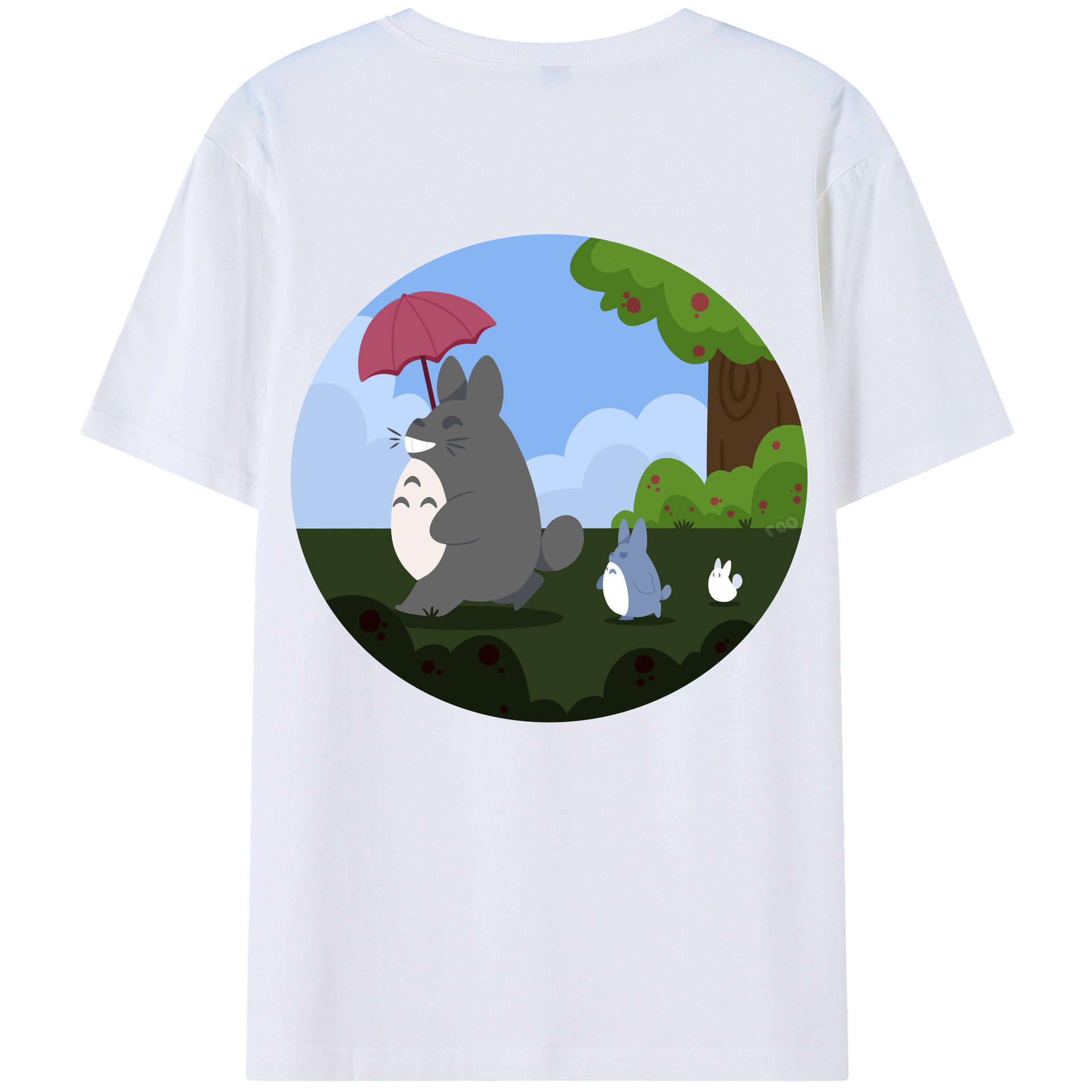 （画像用） となりのトトロ 草壁メイ 草壁サツキ My Neighbor Totoro Satsuki Kusakabe Mei Kusakabe レディース半袖Tシャツ(バックプリント)