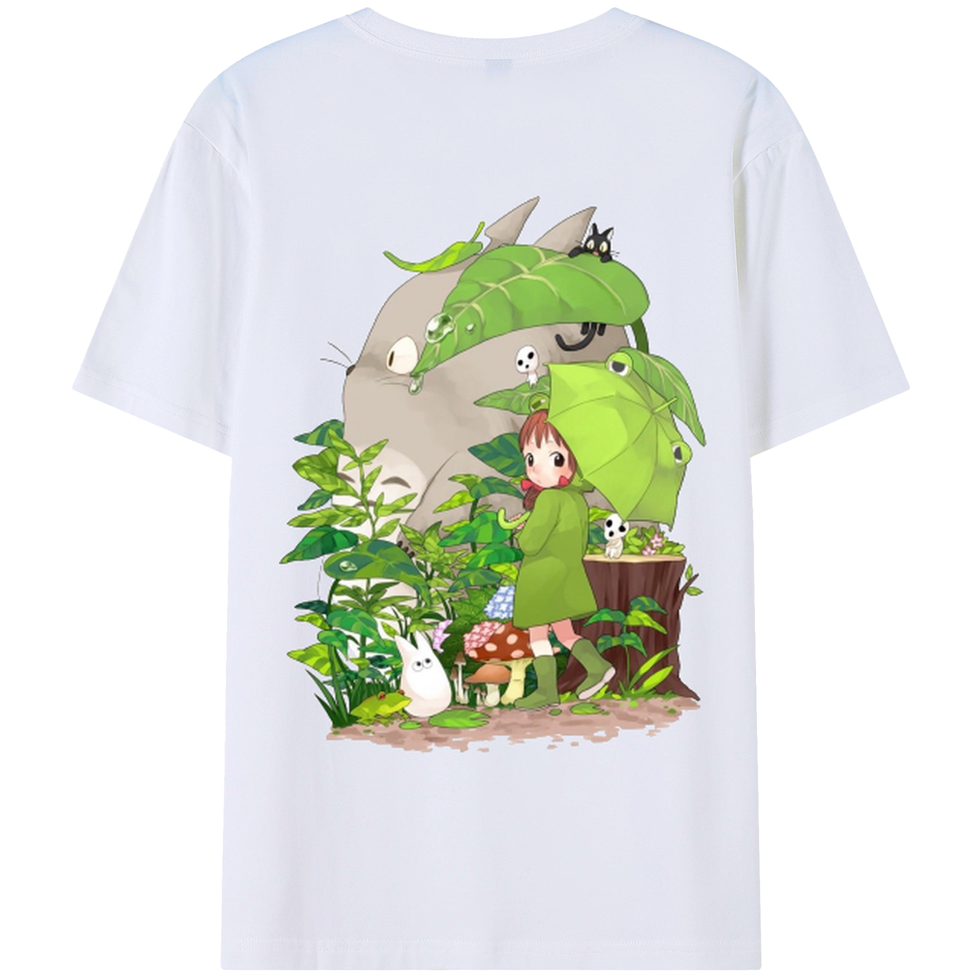（画像用） となりのトトロ 草壁メイ 草壁サツキ My Neighbor Totoro Satsuki Kusakabe Mei Kusakabe レディース半袖Tシャツ(バックプリント)