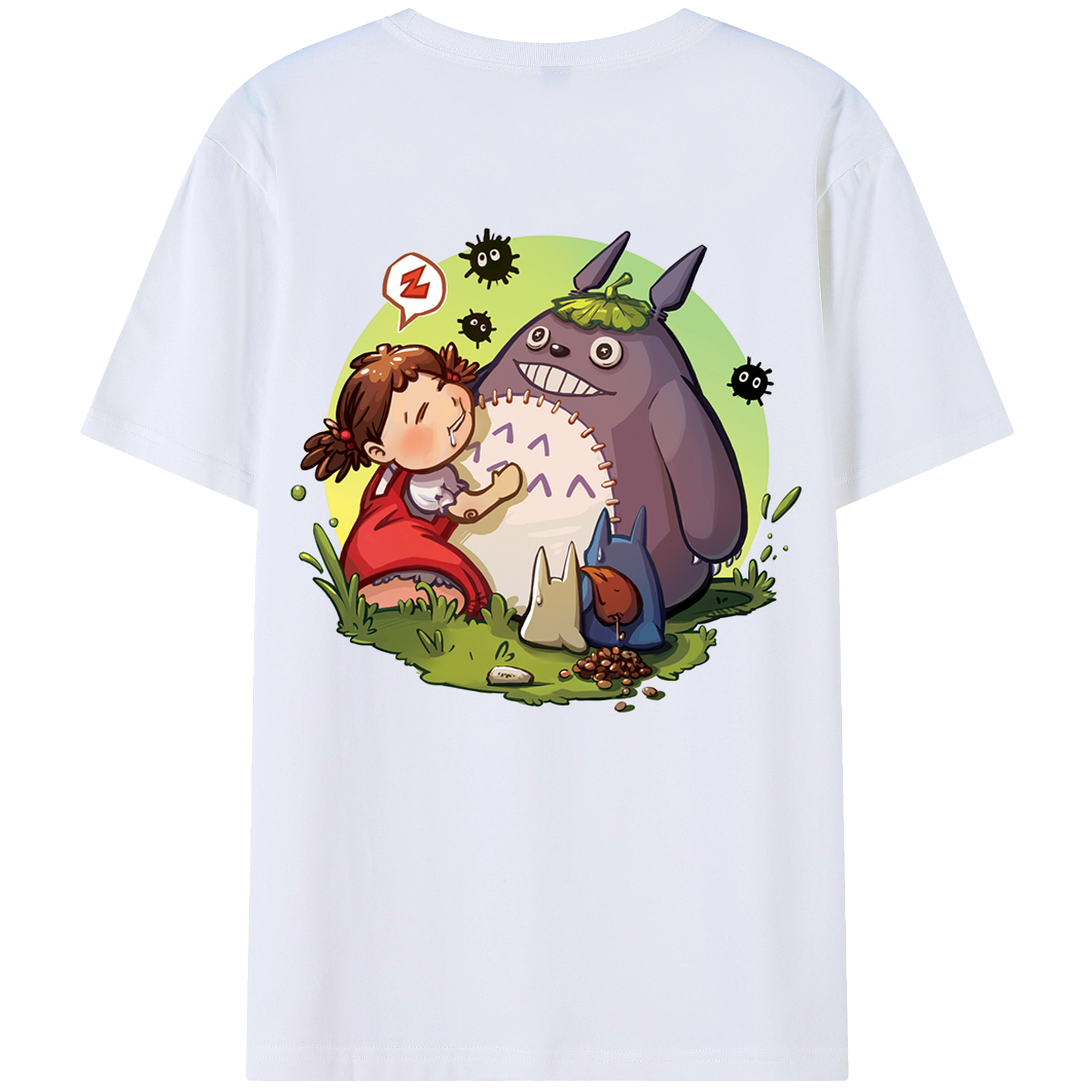 （画像用） となりのトトロ 草壁メイ 草壁サツキ My Neighbor Totoro Satsuki Kusakabe Mei Kusakabe レディース半袖Tシャツ(バックプリント)